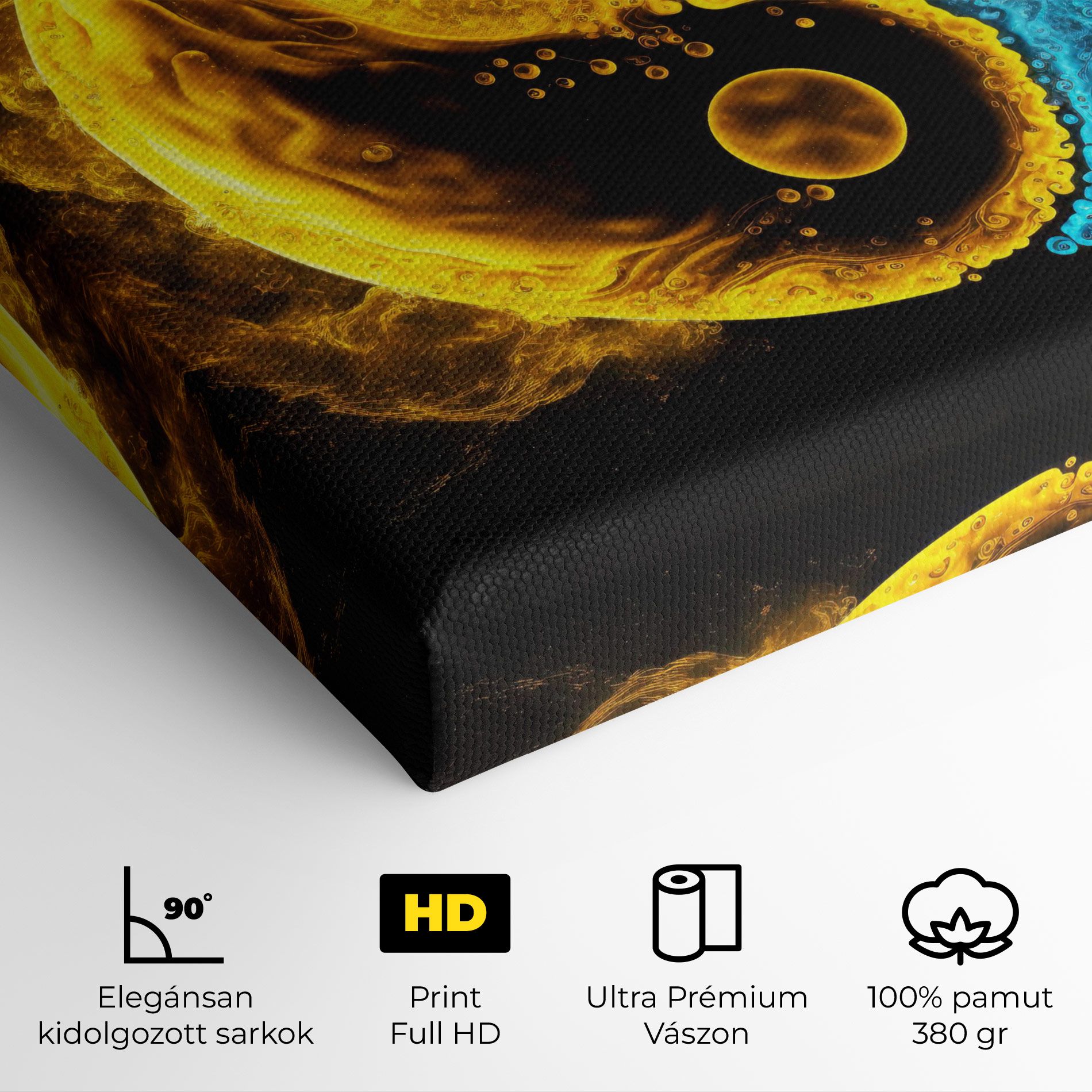 Yellow Blue Yinyang mockup 4