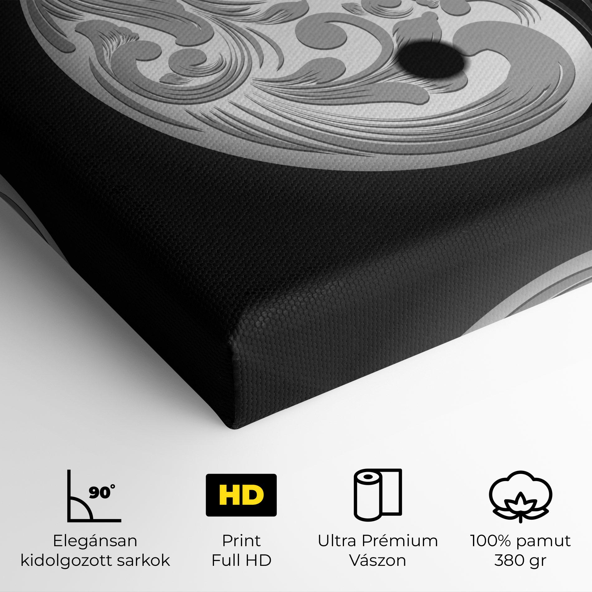 Vászonkép Yinyang Grey mockup 4