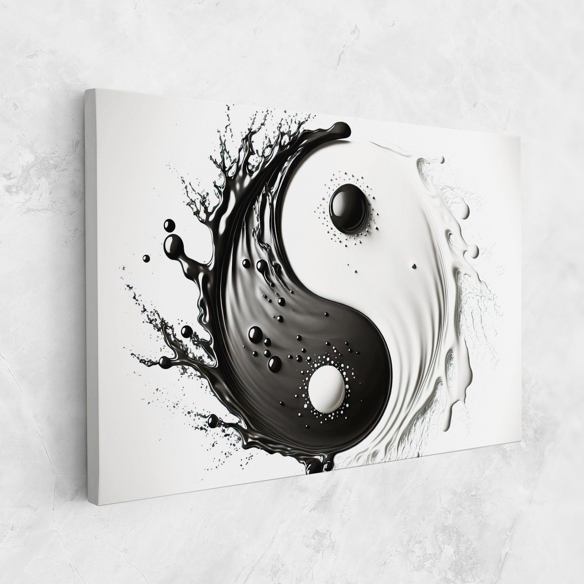 Black Liquid Yinyang mockup 1