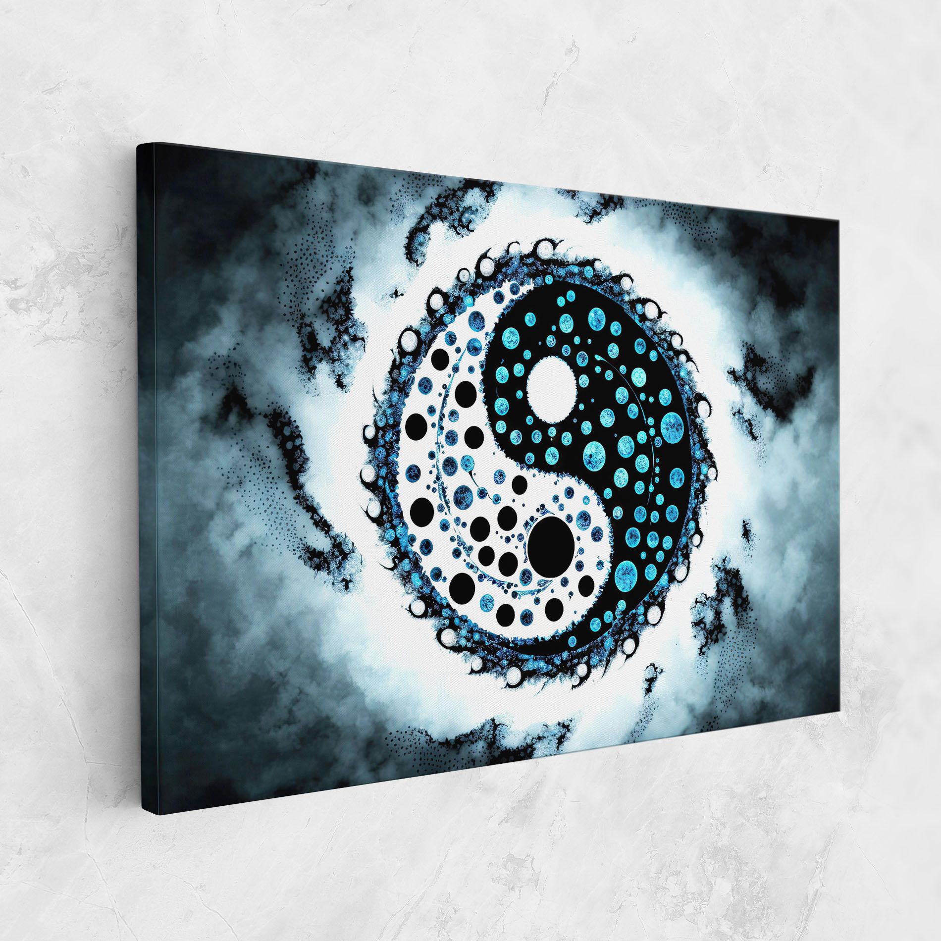 Blue White Yinyang mockup 1