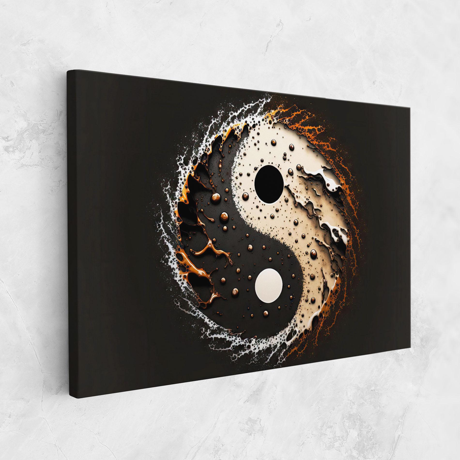 Vászonkép Brown Liquid Yinyang mockup 1