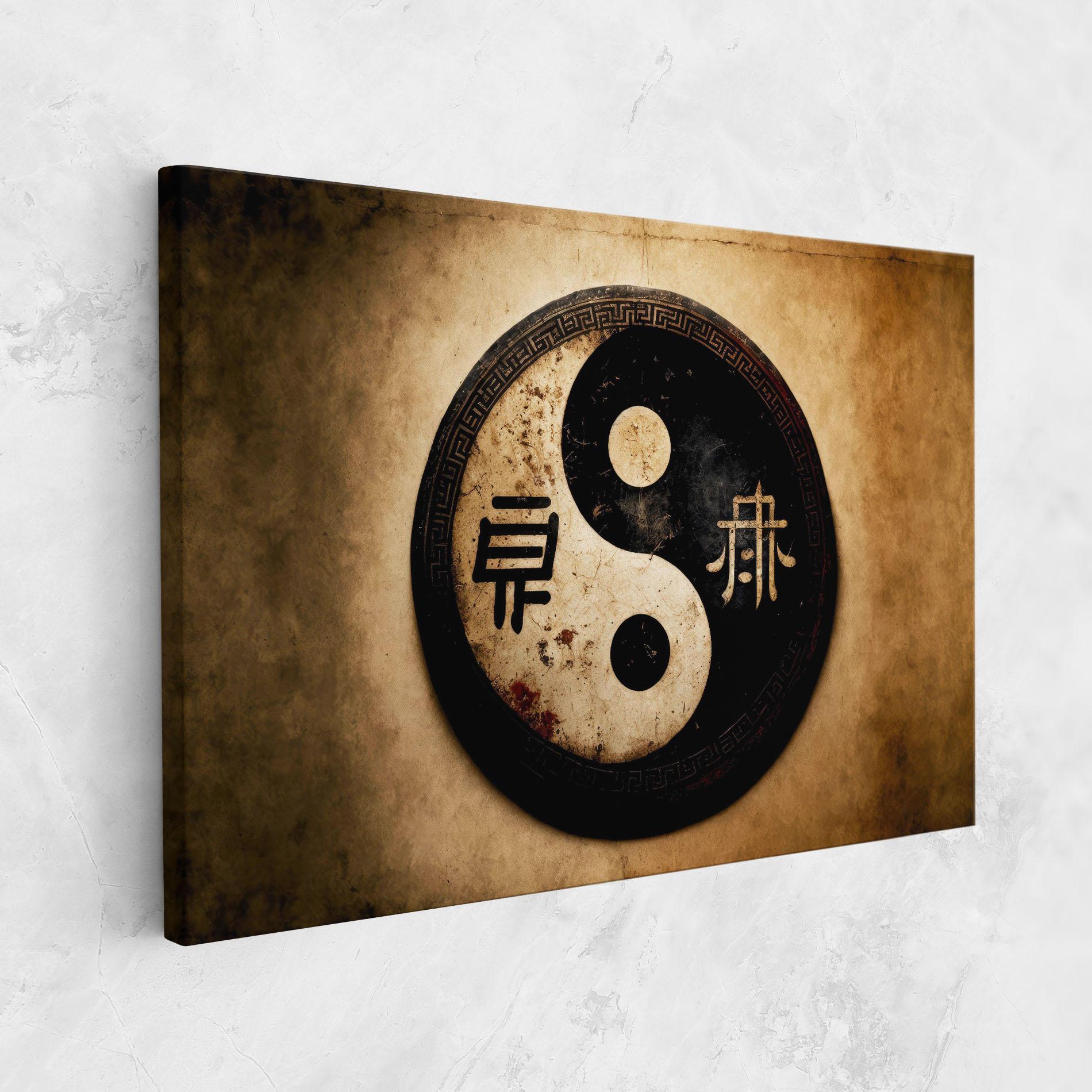 Vászonkép Chinese Yinyang mockup 1