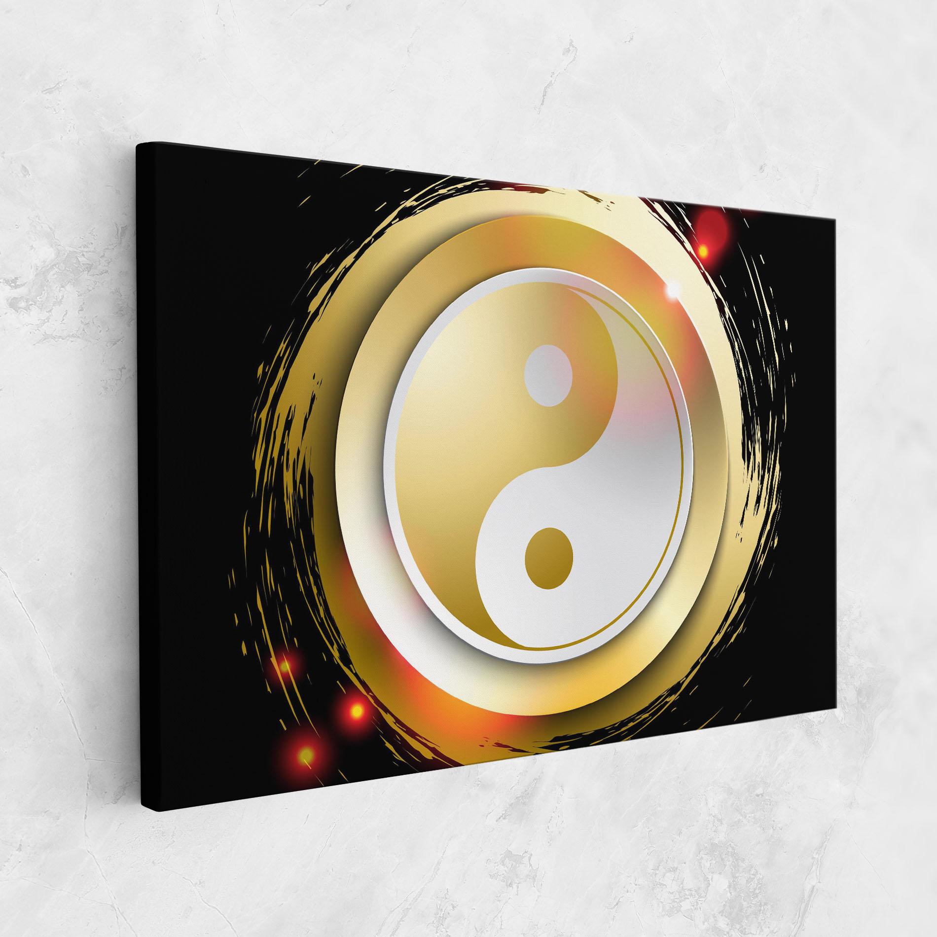 Vászonkép Gold Light Yinyang mockup 1