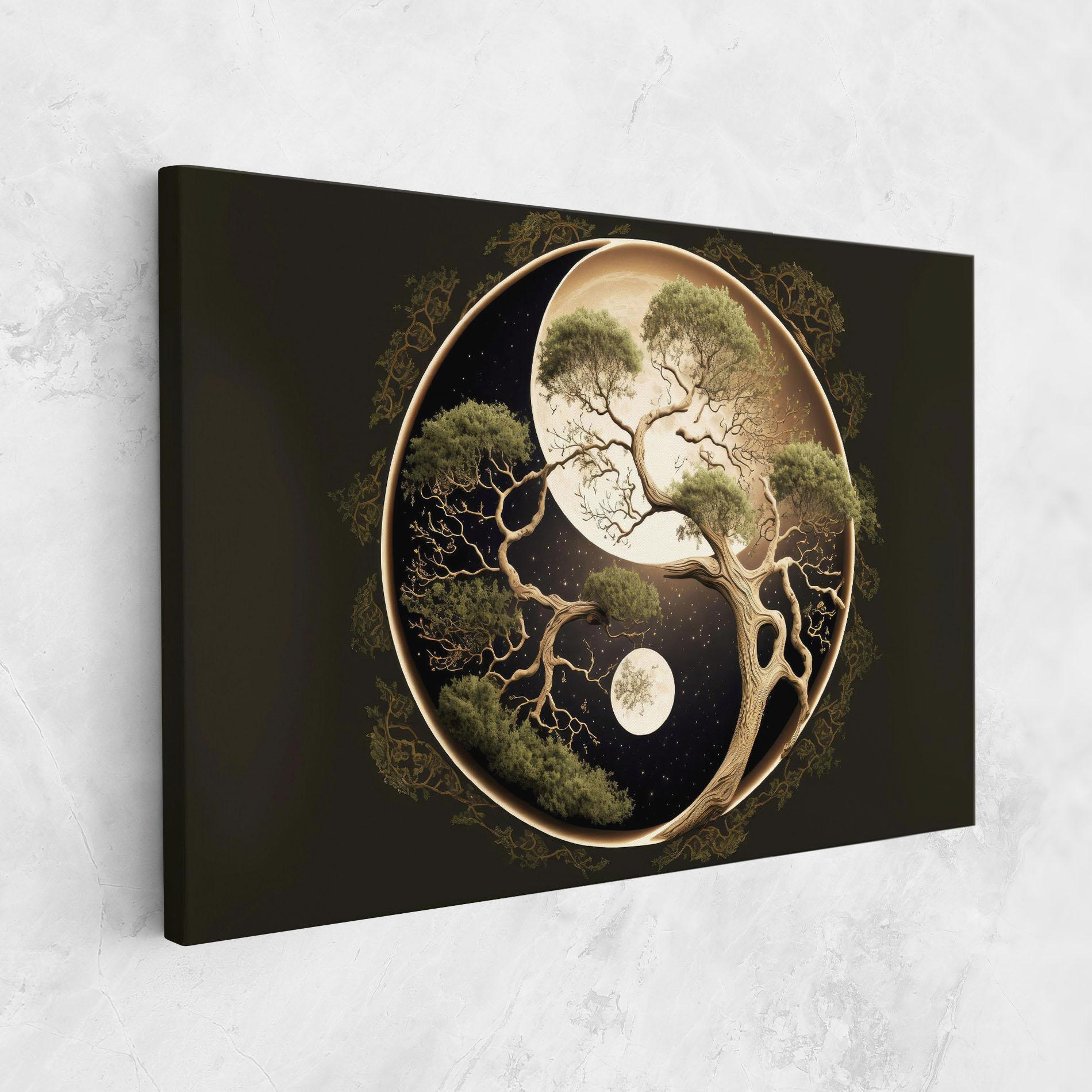 Vászonkép Green Tree Yinyang mockup 1