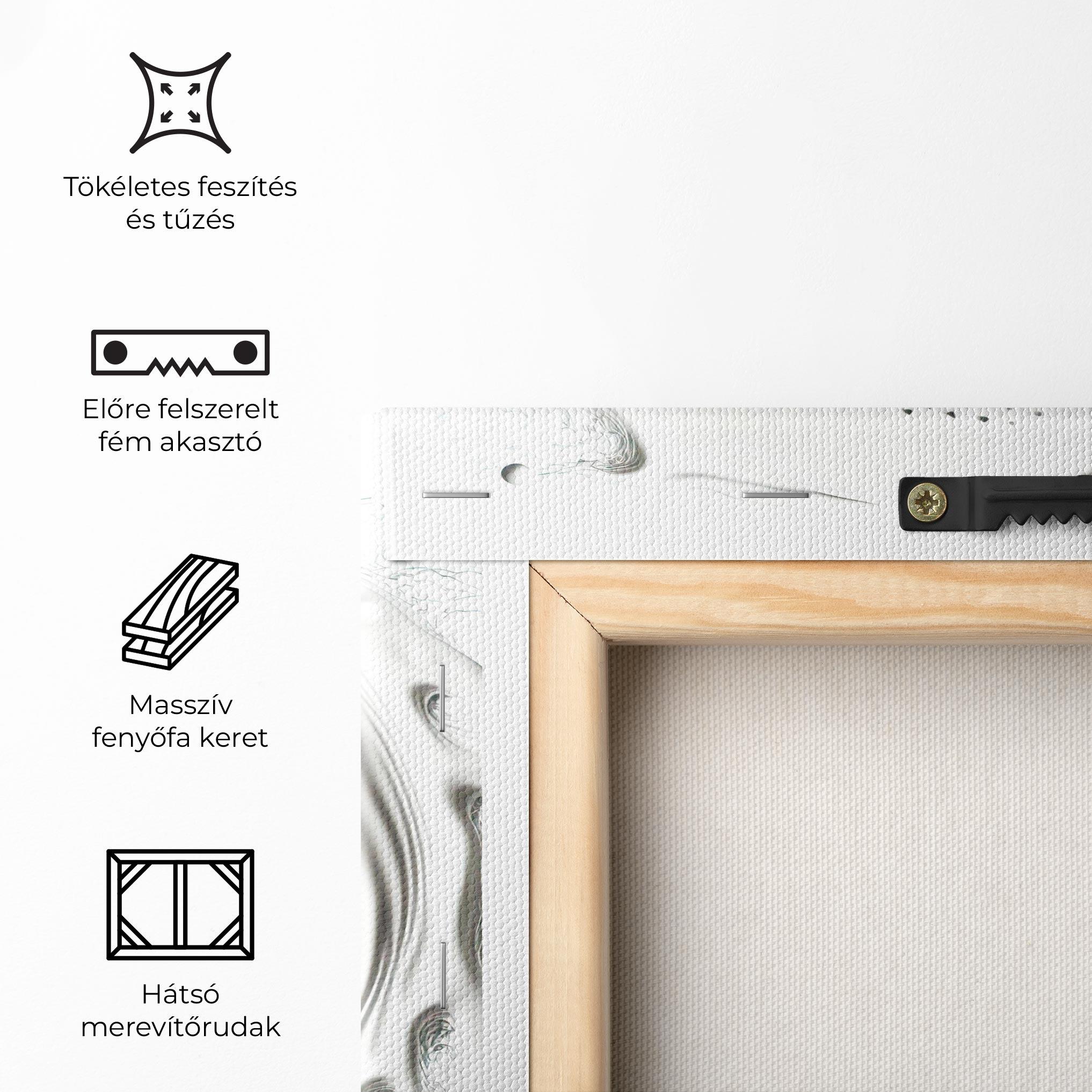 Vászonkép Black Liquid Yinyang mockup 5