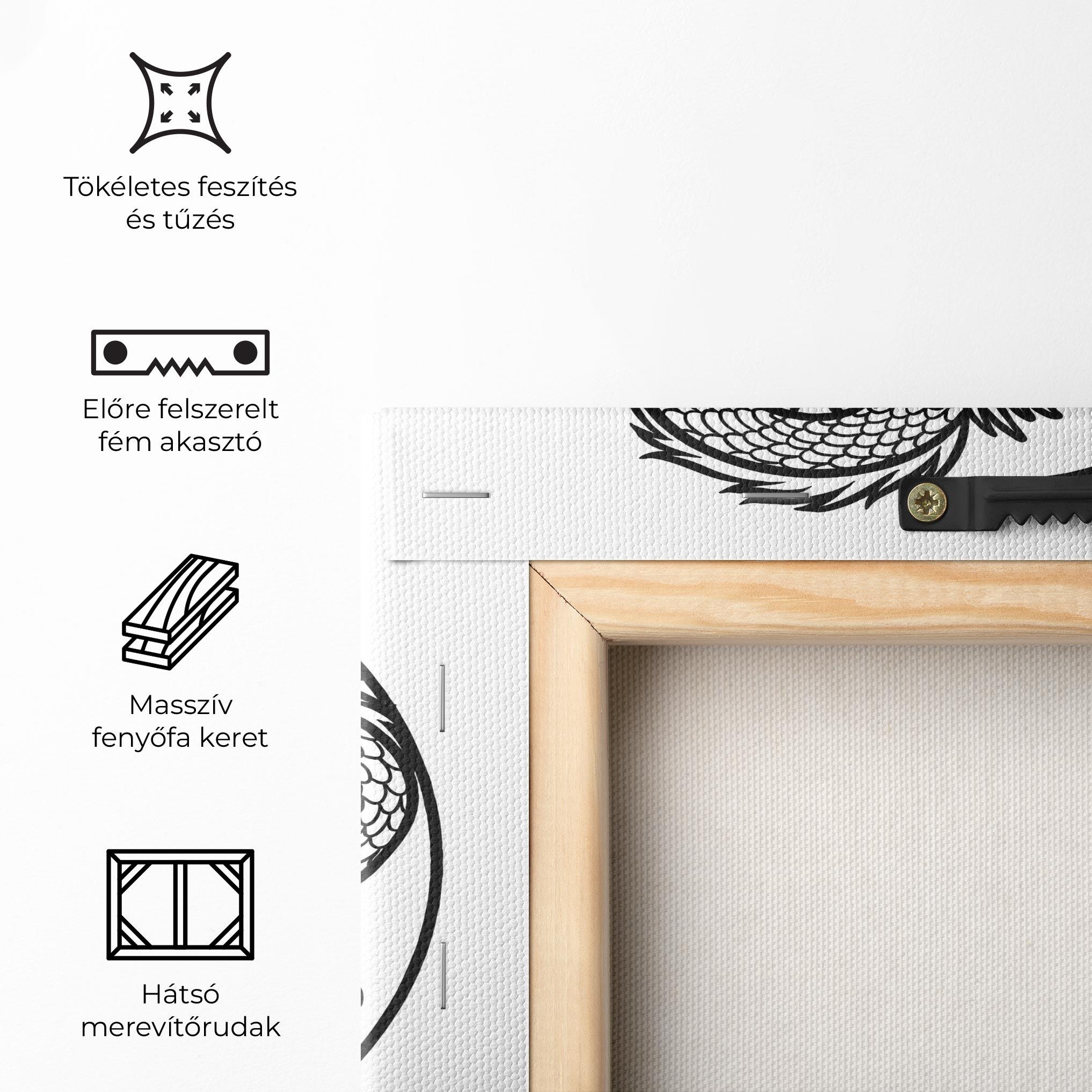 Vászonkép Tiger Dragon Yinyang mockup 5