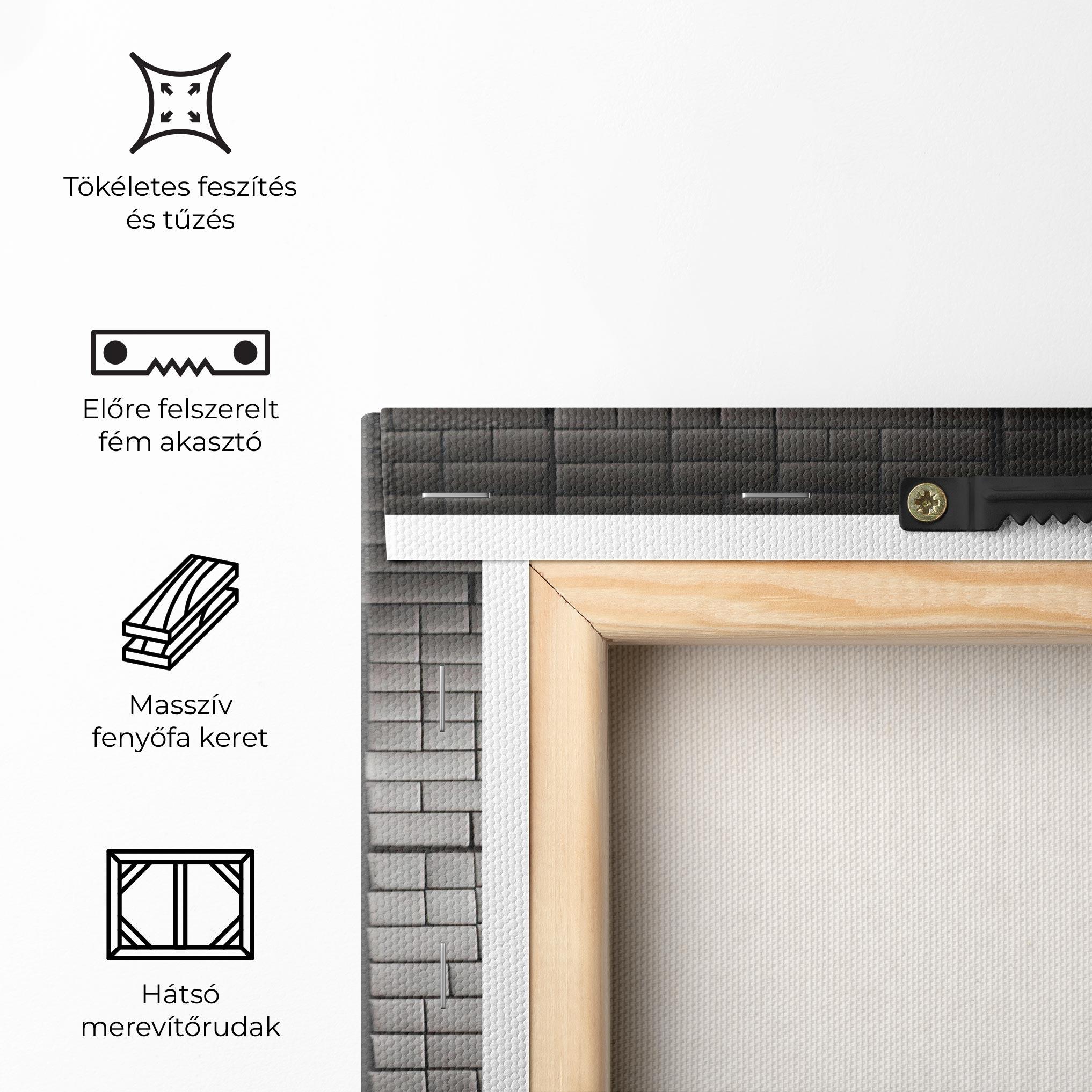 Vászonkép Yinyang Tiles Wall mockup 5