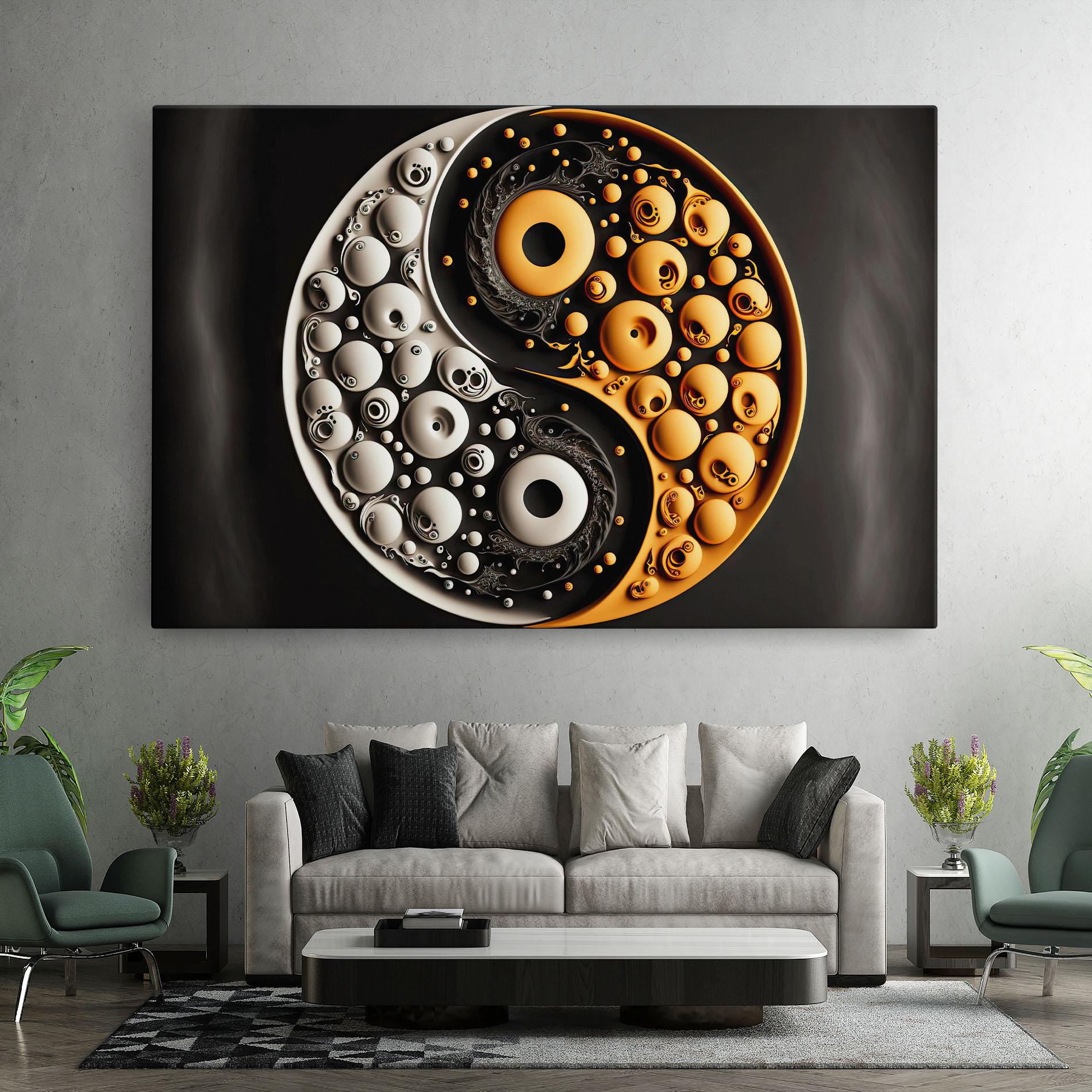 Vászonkép Cream Balls Yinyang mockup 7