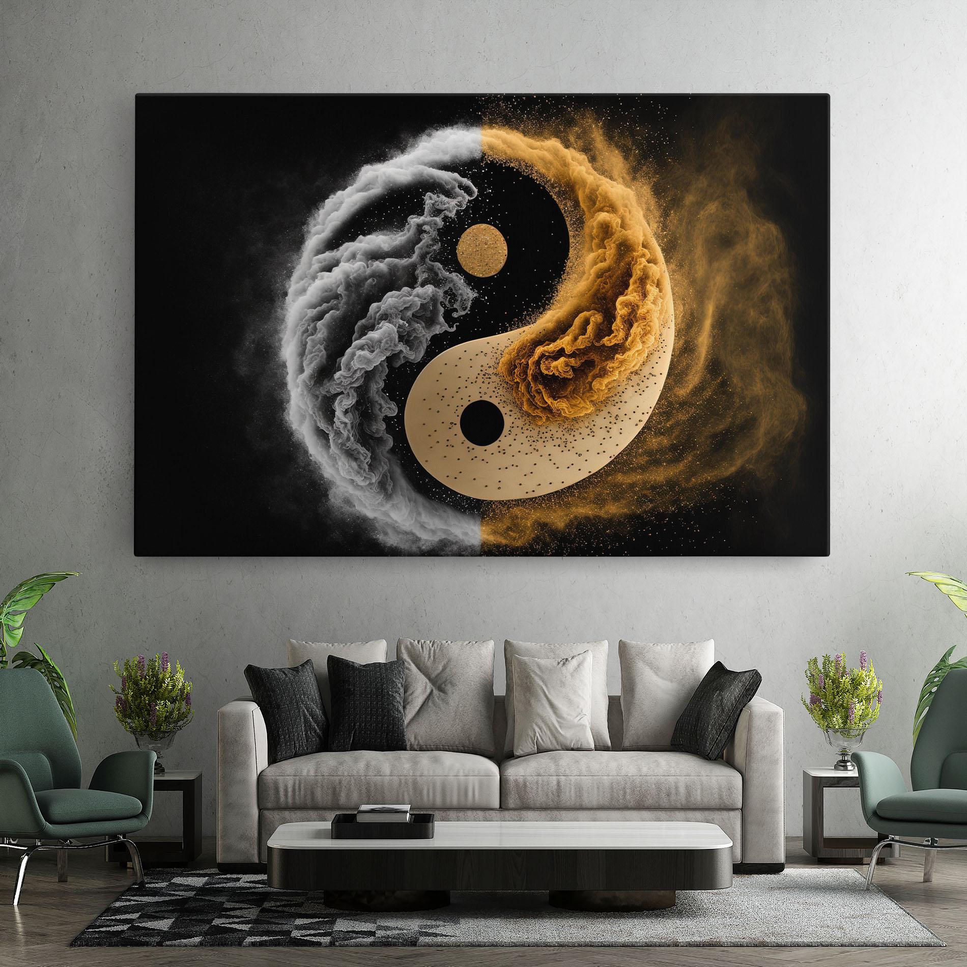 Vászonkép Cream Smoke Yinyang mockup 7