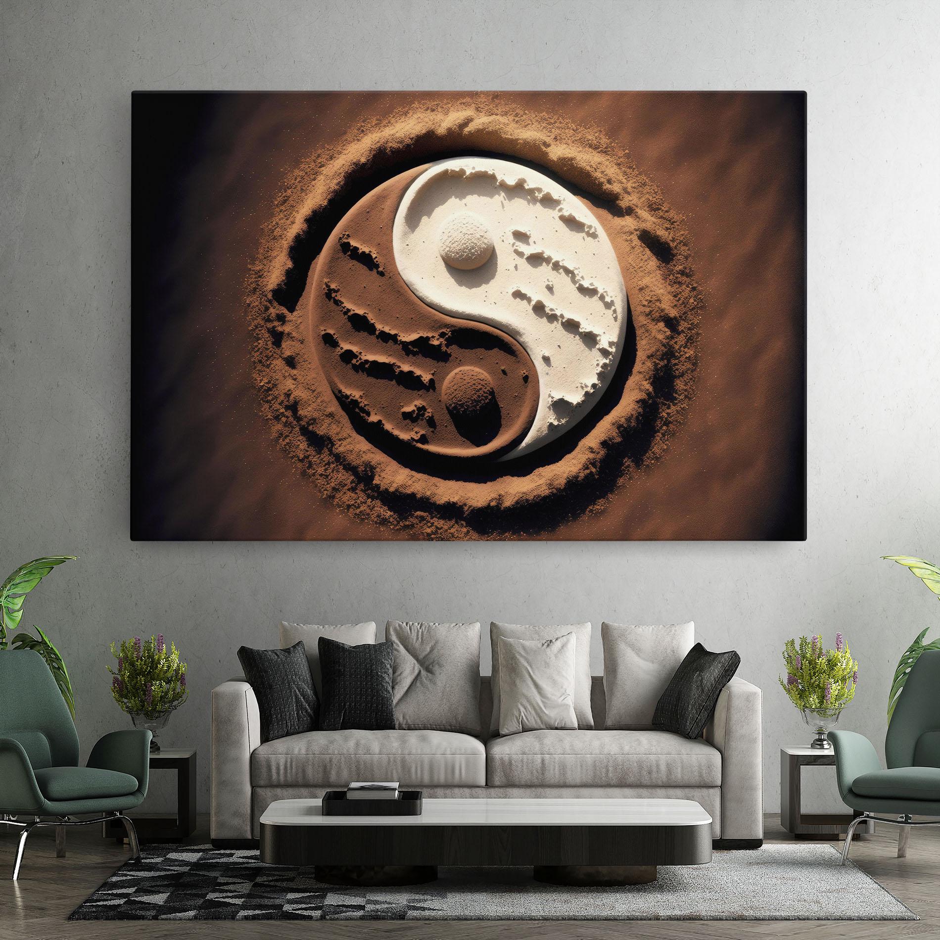 Vászonkép Earth Yinyang mockup 7
