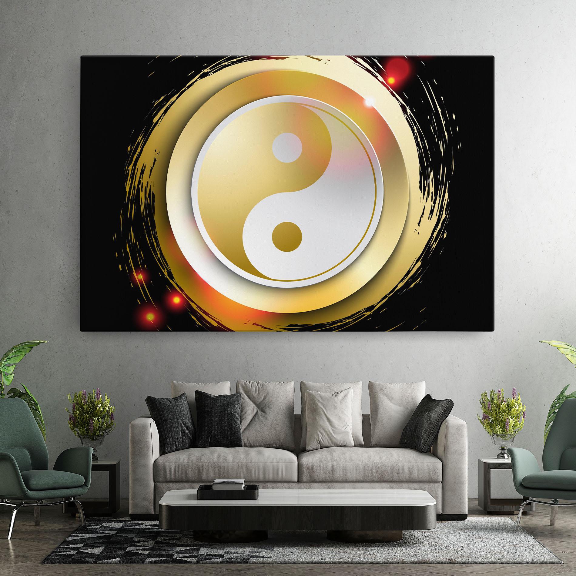 Vászonkép Gold Light Yinyang mockup 7