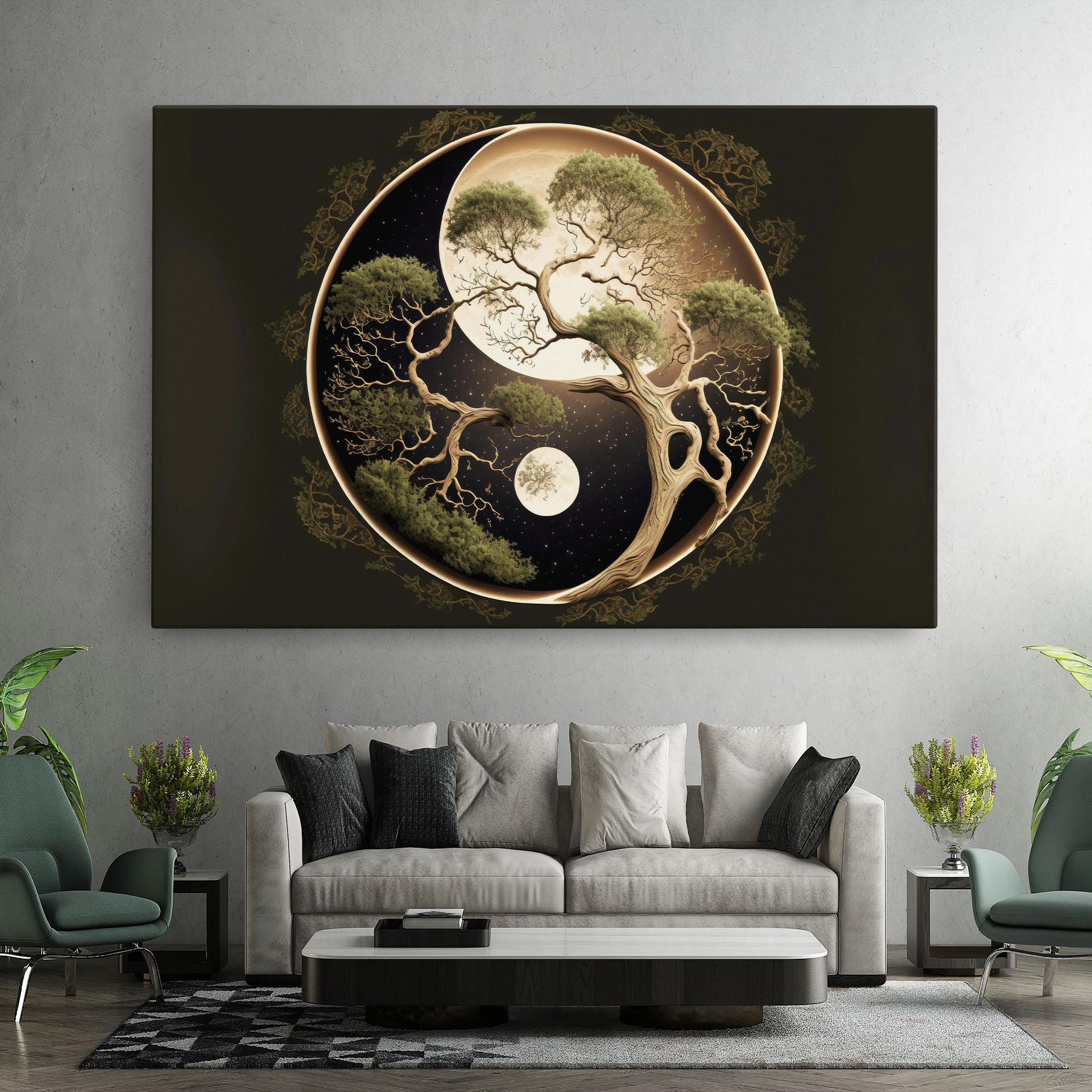 Vászonkép Green Tree Yinyang mockup 7