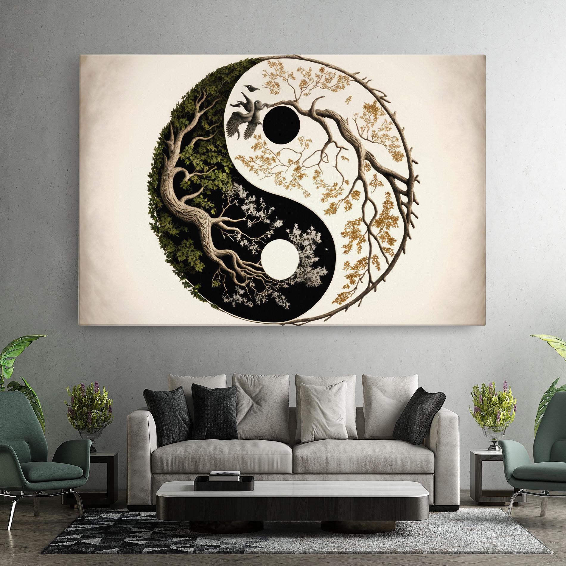 Vászonkép Tree Yinyang mockup 7
