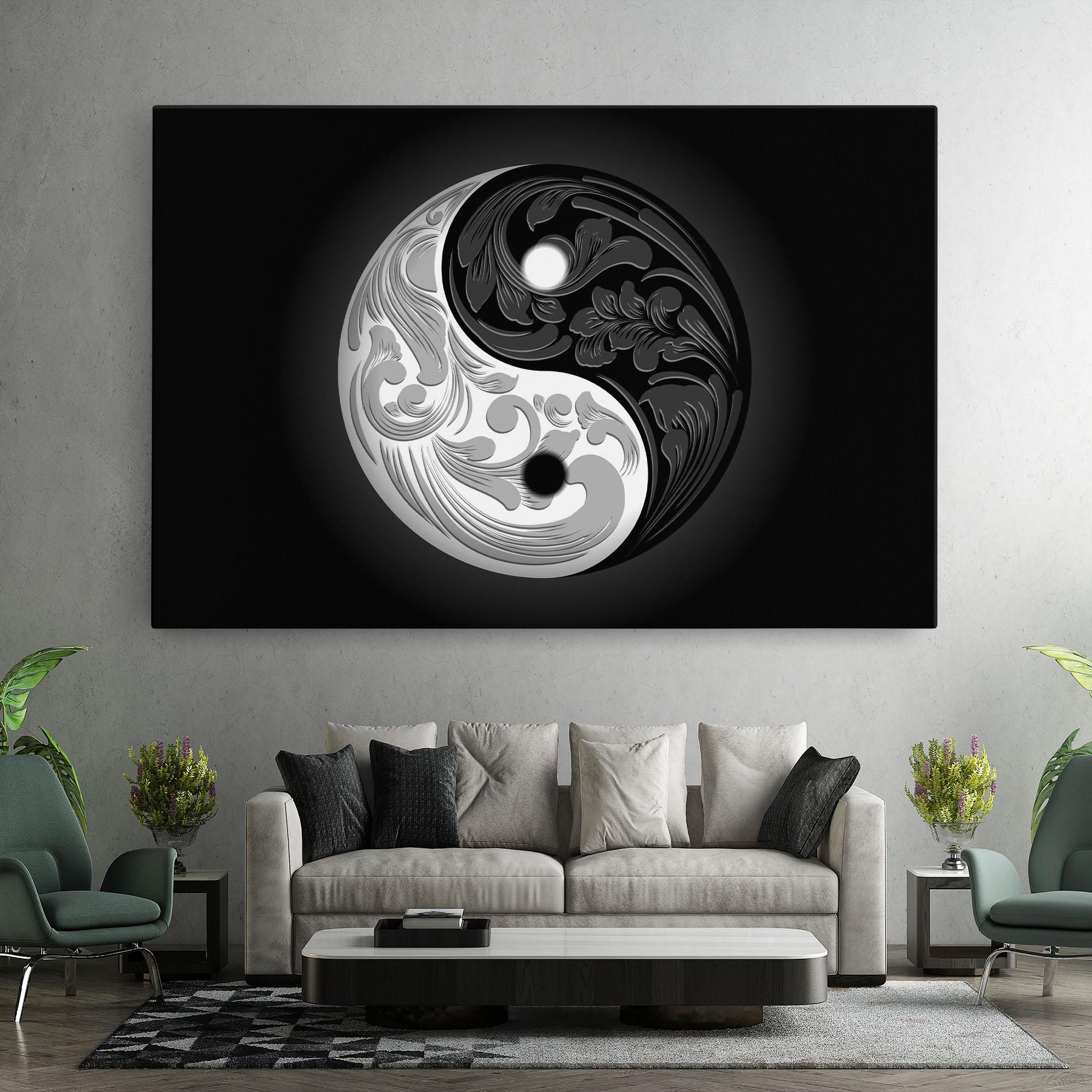 Vászonkép Yinyang Grey mockup 7