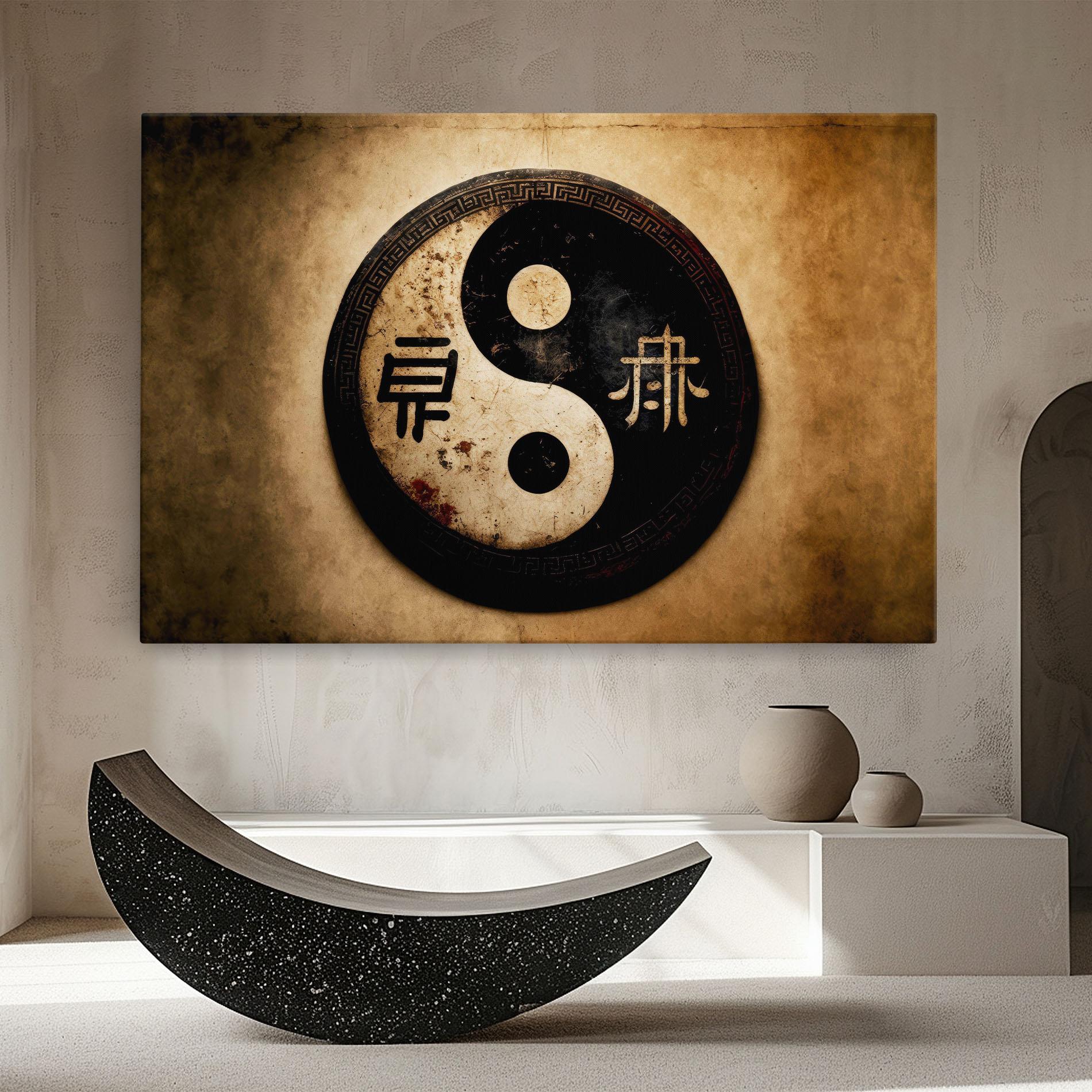 Vászonkép Chinese Yinyang mockup 8