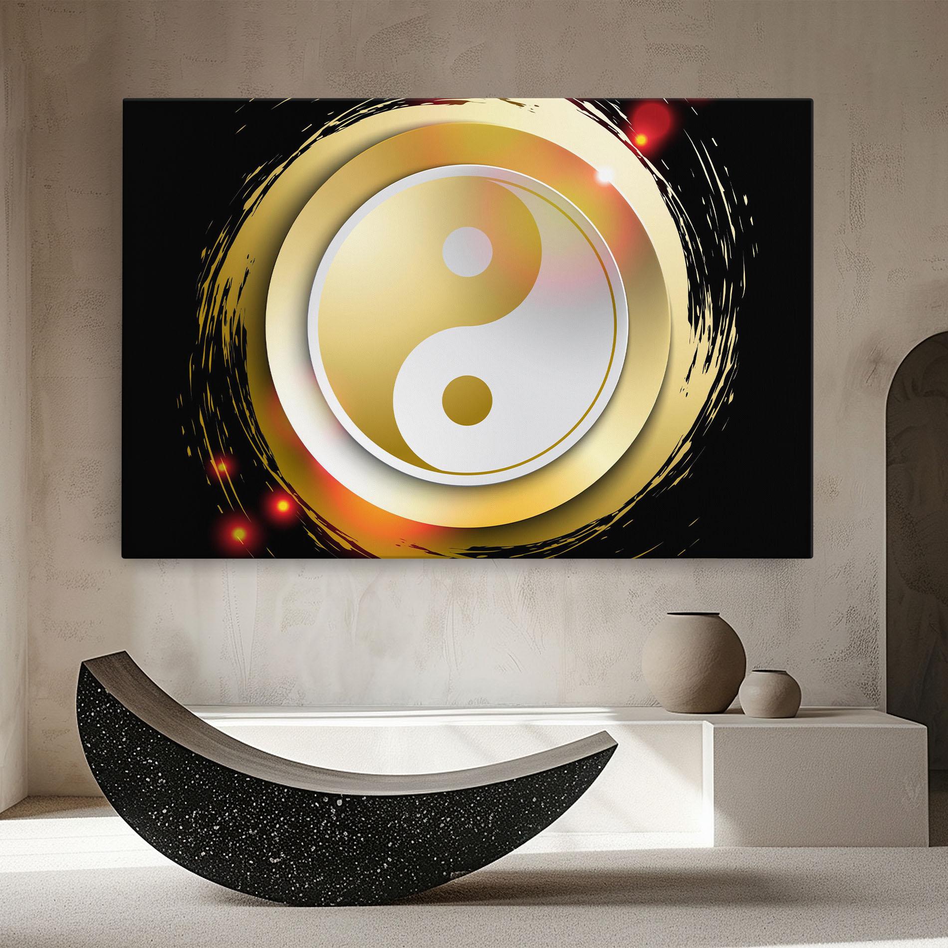 Vászonkép Gold Light Yinyang mockup 8