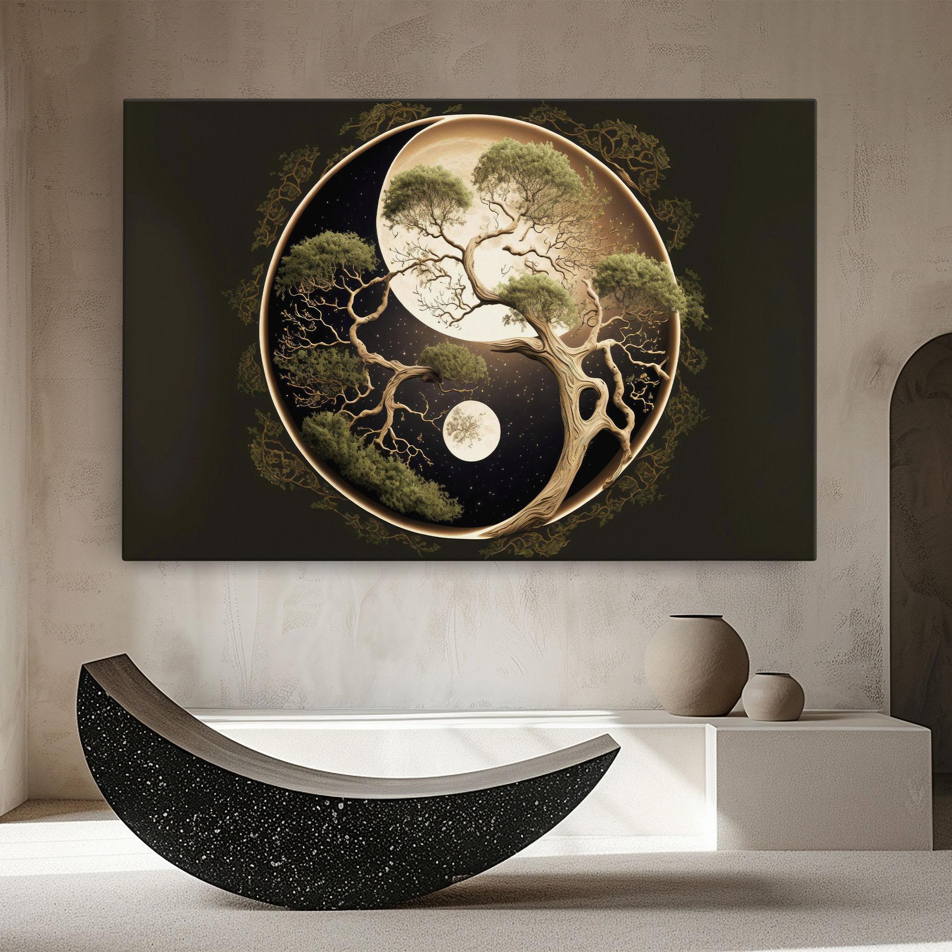 Vászonkép Green Tree Yinyang mockup 8