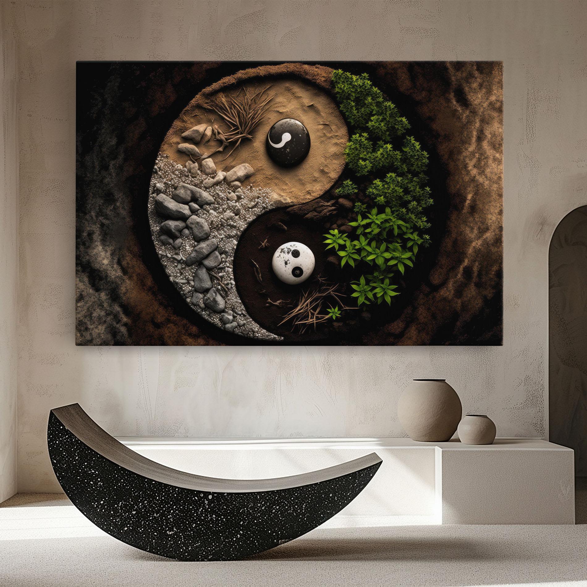 Vászonkép Nature Yinyang mockup 8