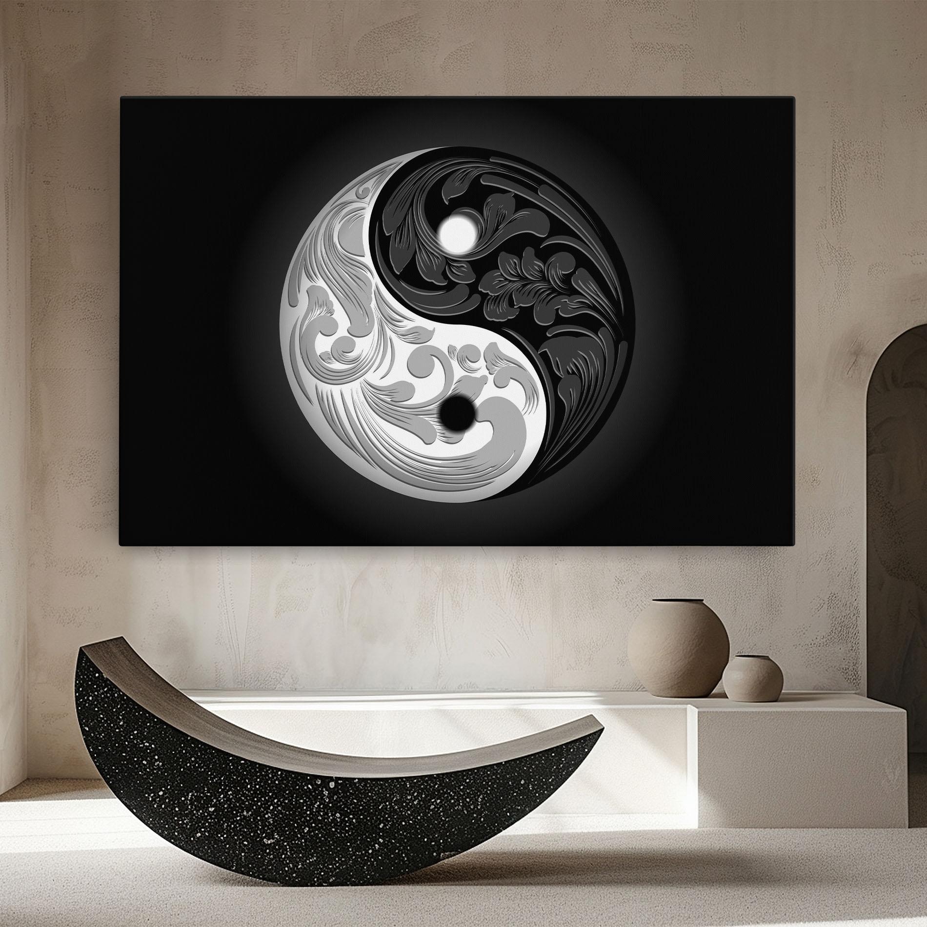 Vászonkép Yinyang Grey mockup 8