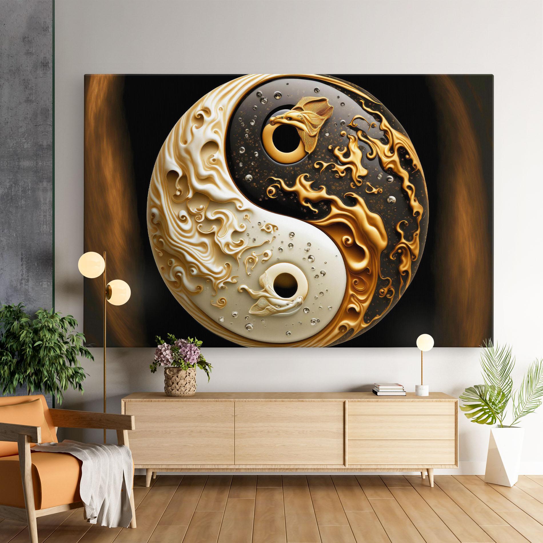 Vászonkép Caramel Yinyang mockup 9