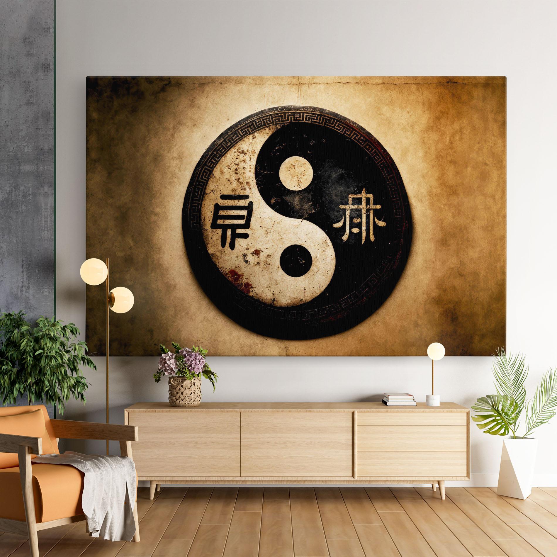Vászonkép Chinese Yinyang mockup 9