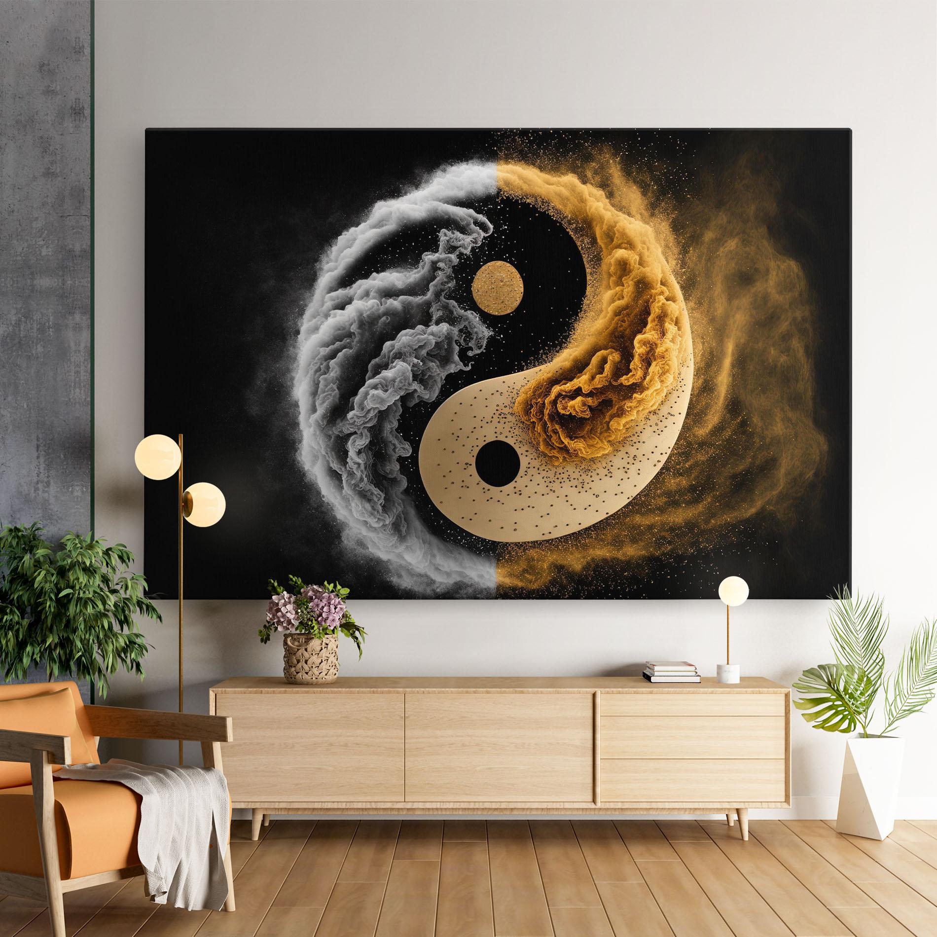Vászonkép Cream Smoke Yinyang mockup 9