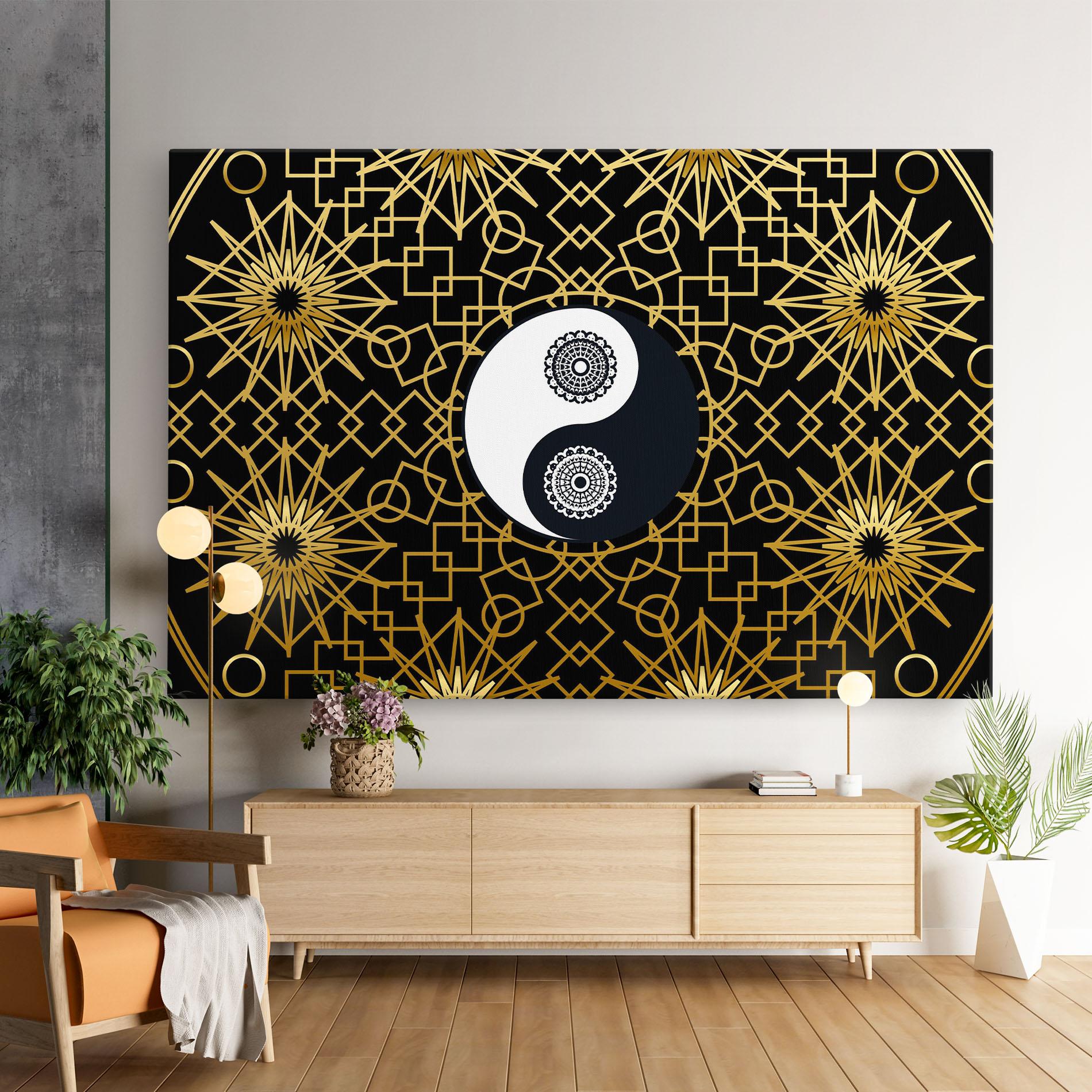 Vászonkép Meditation Yin Yang mockup 9