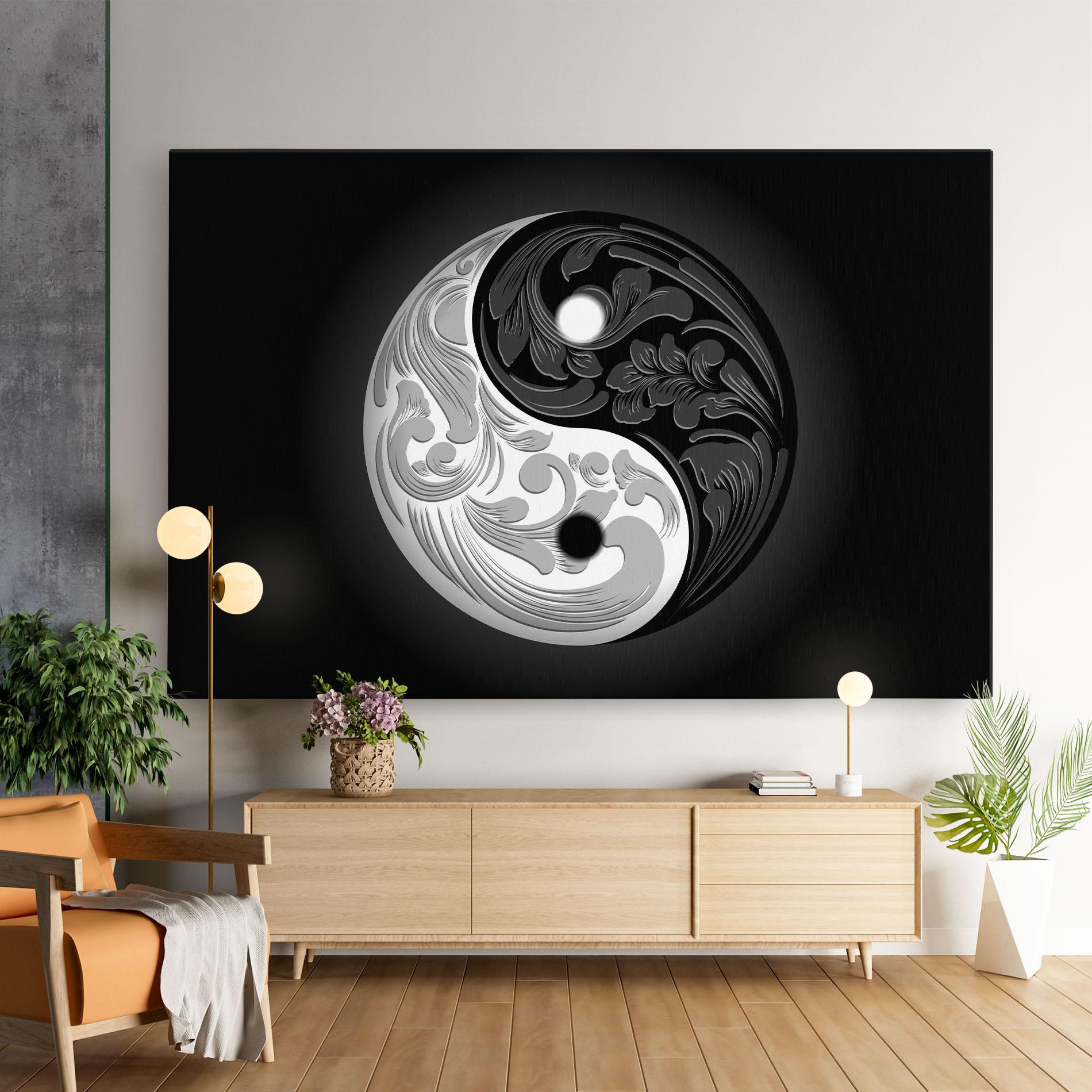 Vászonkép Yinyang Grey mockup 9