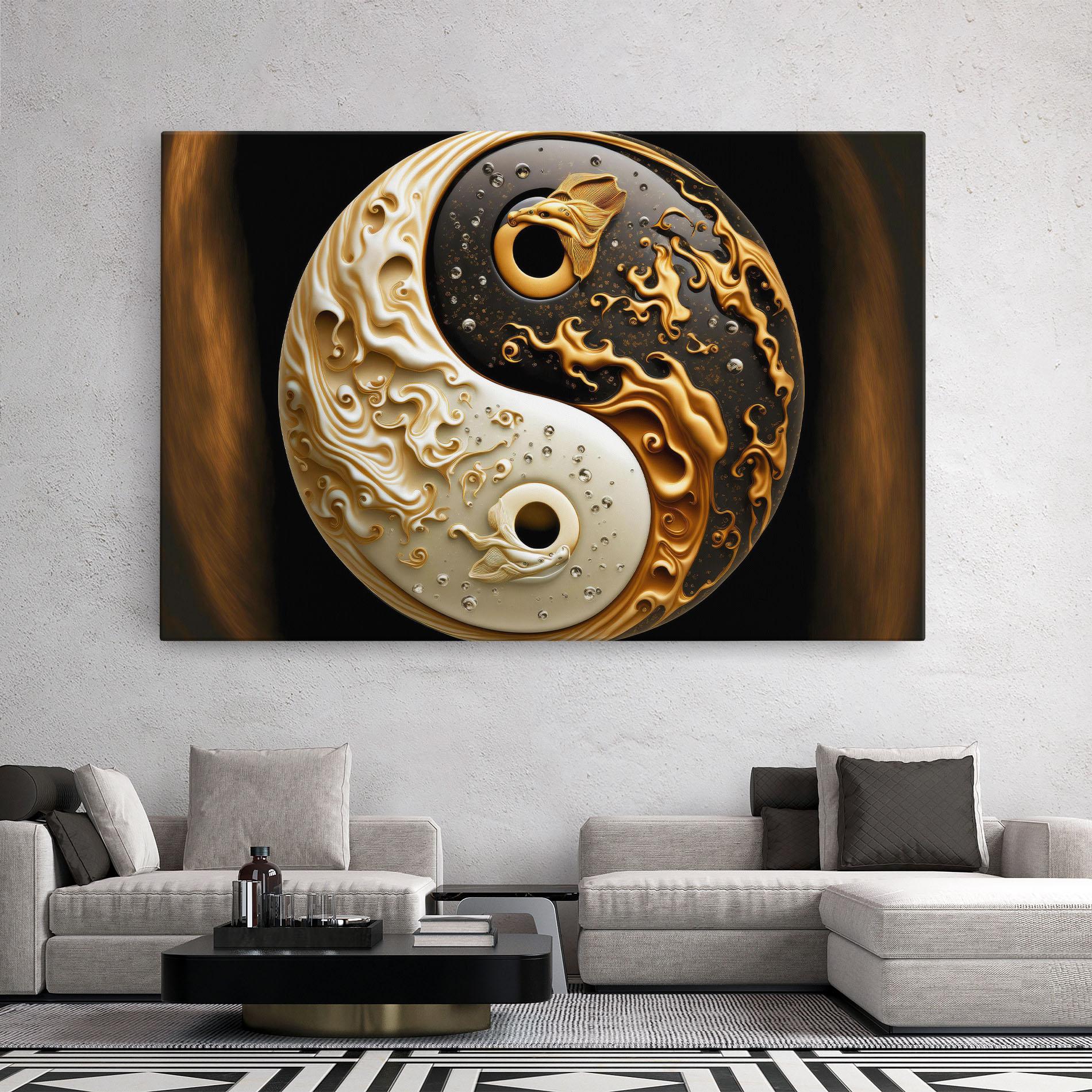 Vászonkép Caramel Yinyang mockup 2