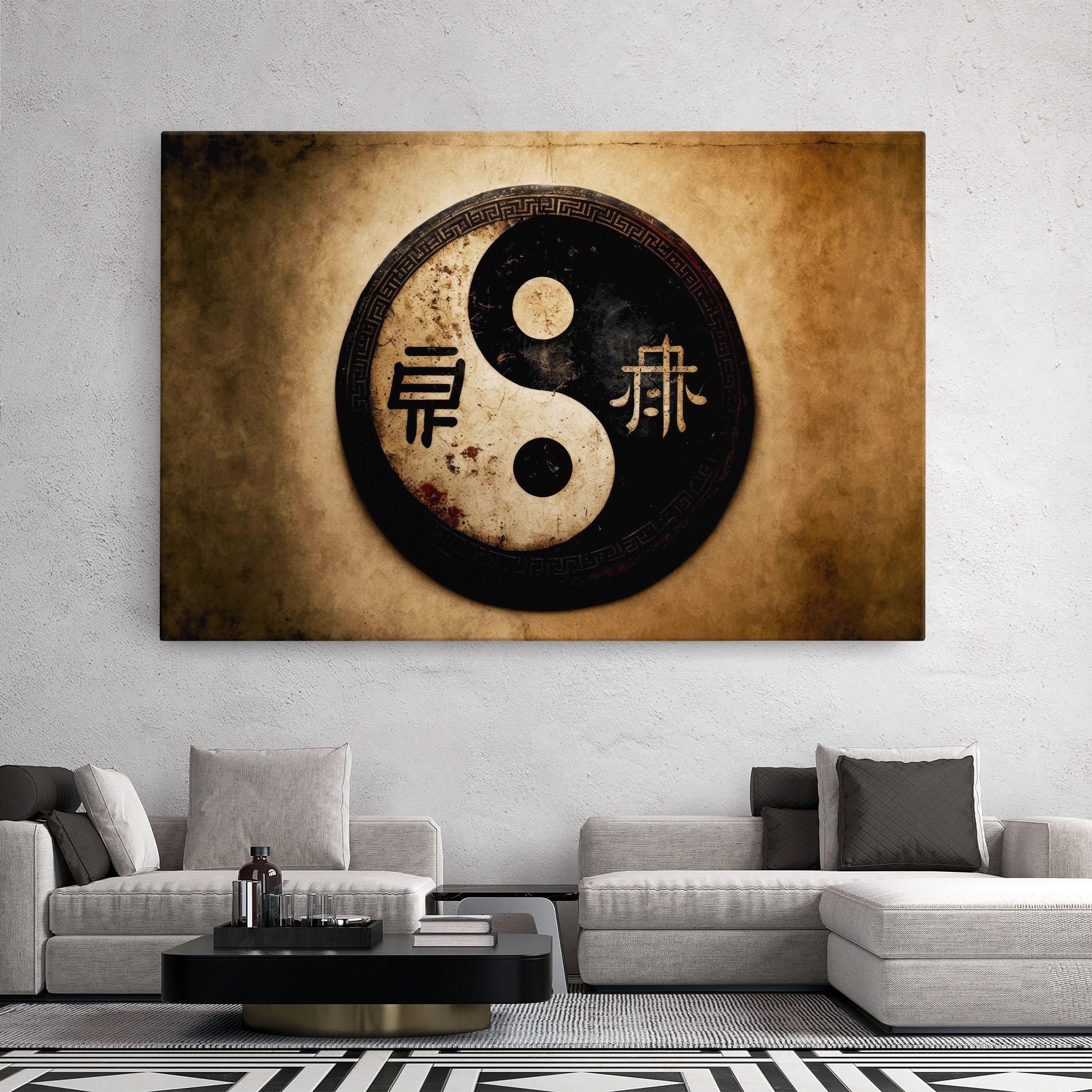Vászonkép Chinese Yinyang mockup 2