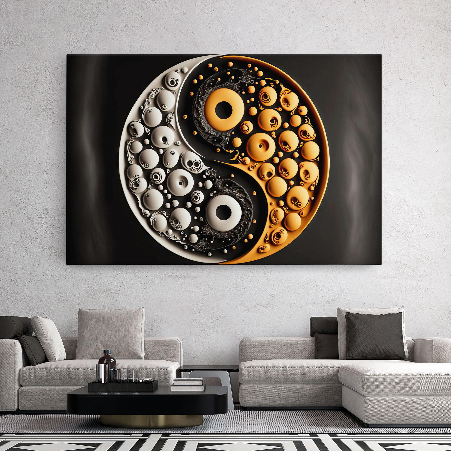 Vászonkép Cream Balls Yinyang mockup 2