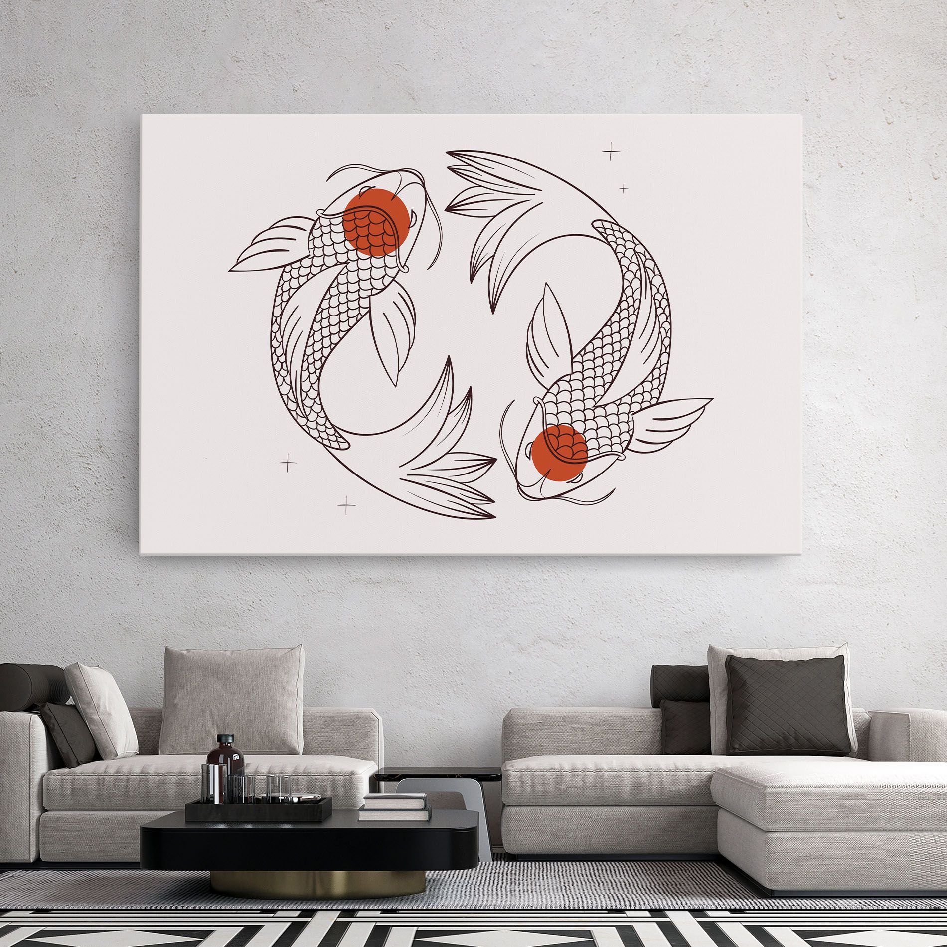 Koi Yinyang Art mockup 2