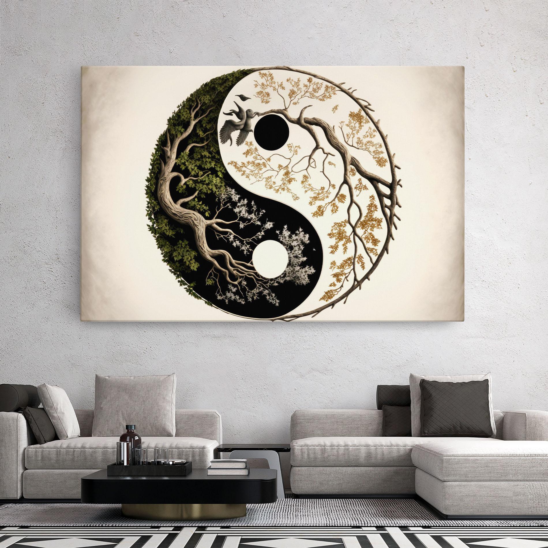 Vászonkép Tree Yinyang mockup 2