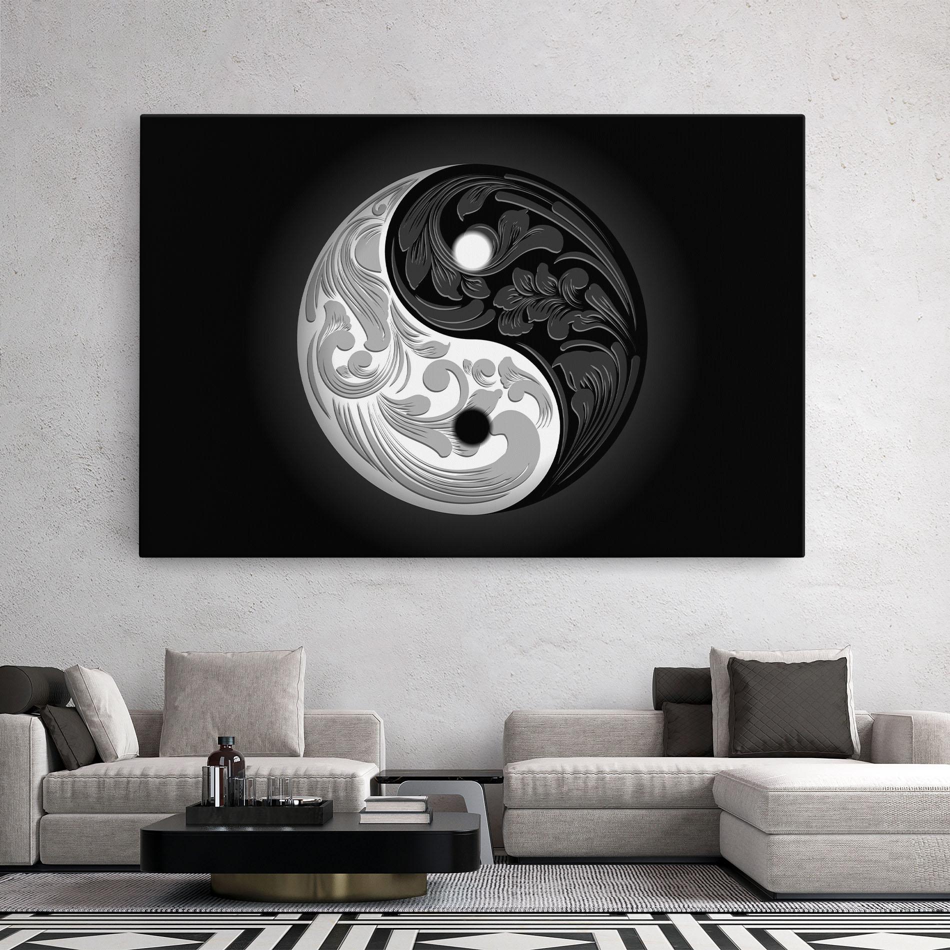 Vászonkép Yinyang Grey mockup 2
