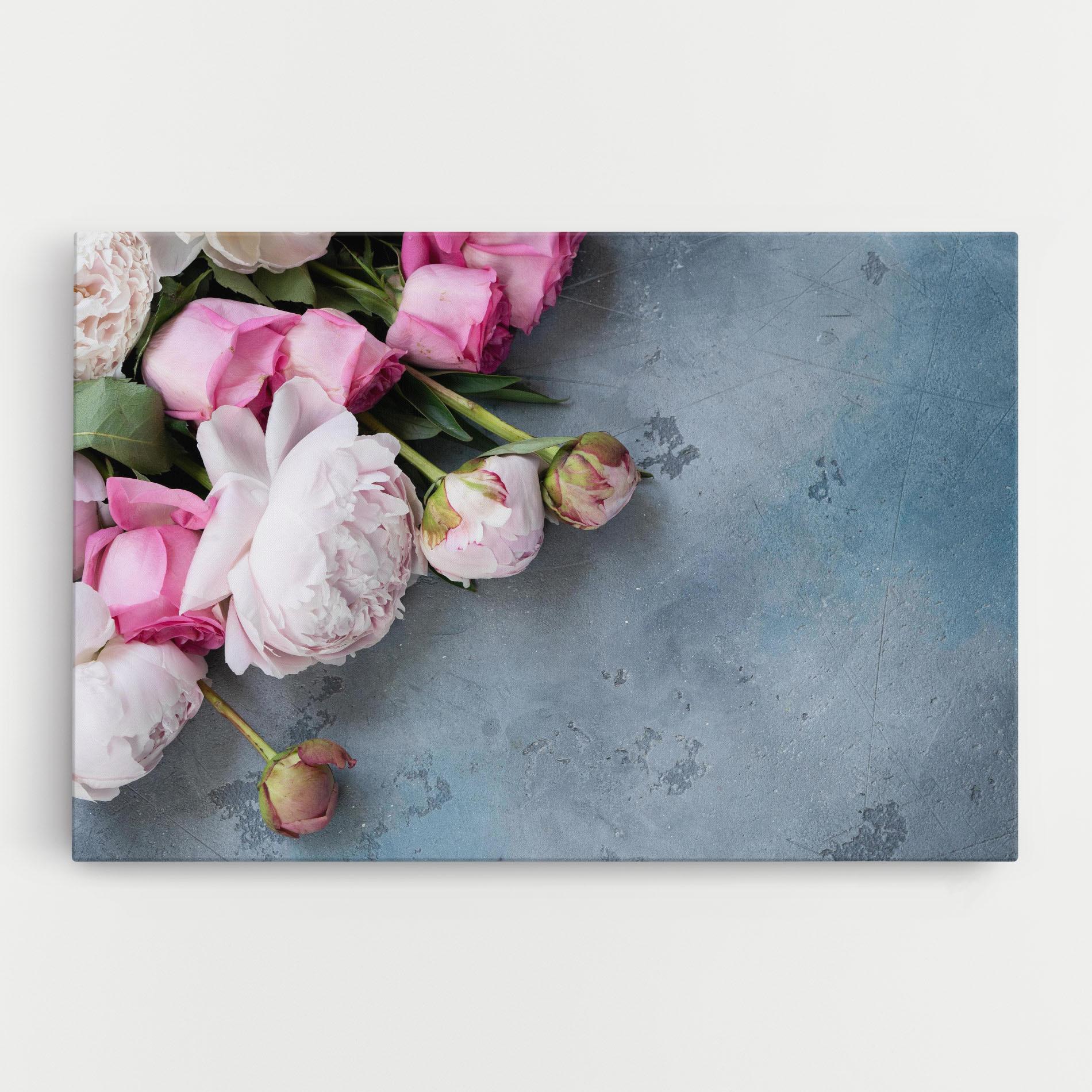 Vászonkép Cute Pink Peonies mockup 0