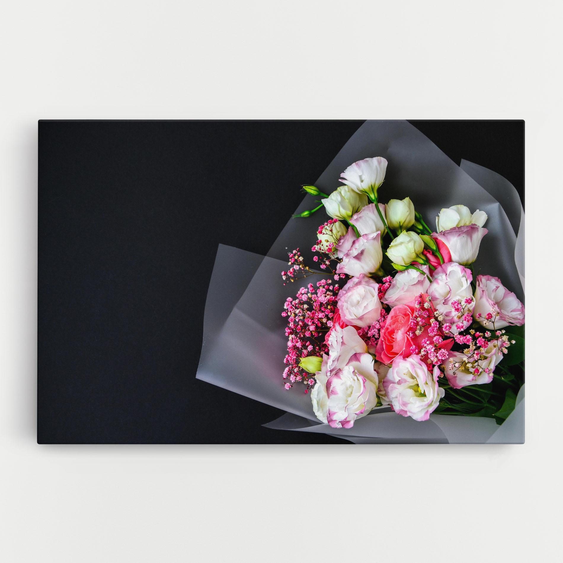 Vászonkép Cute Roses Bouquet mockup 0