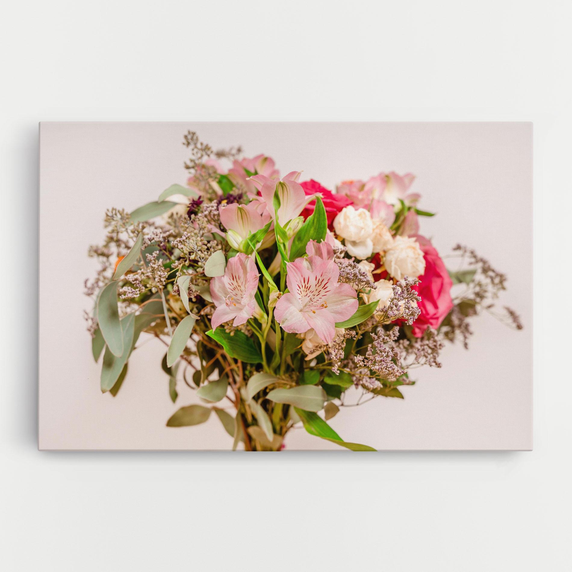 Vászonkép Girly Pink Bouquet mockup 0