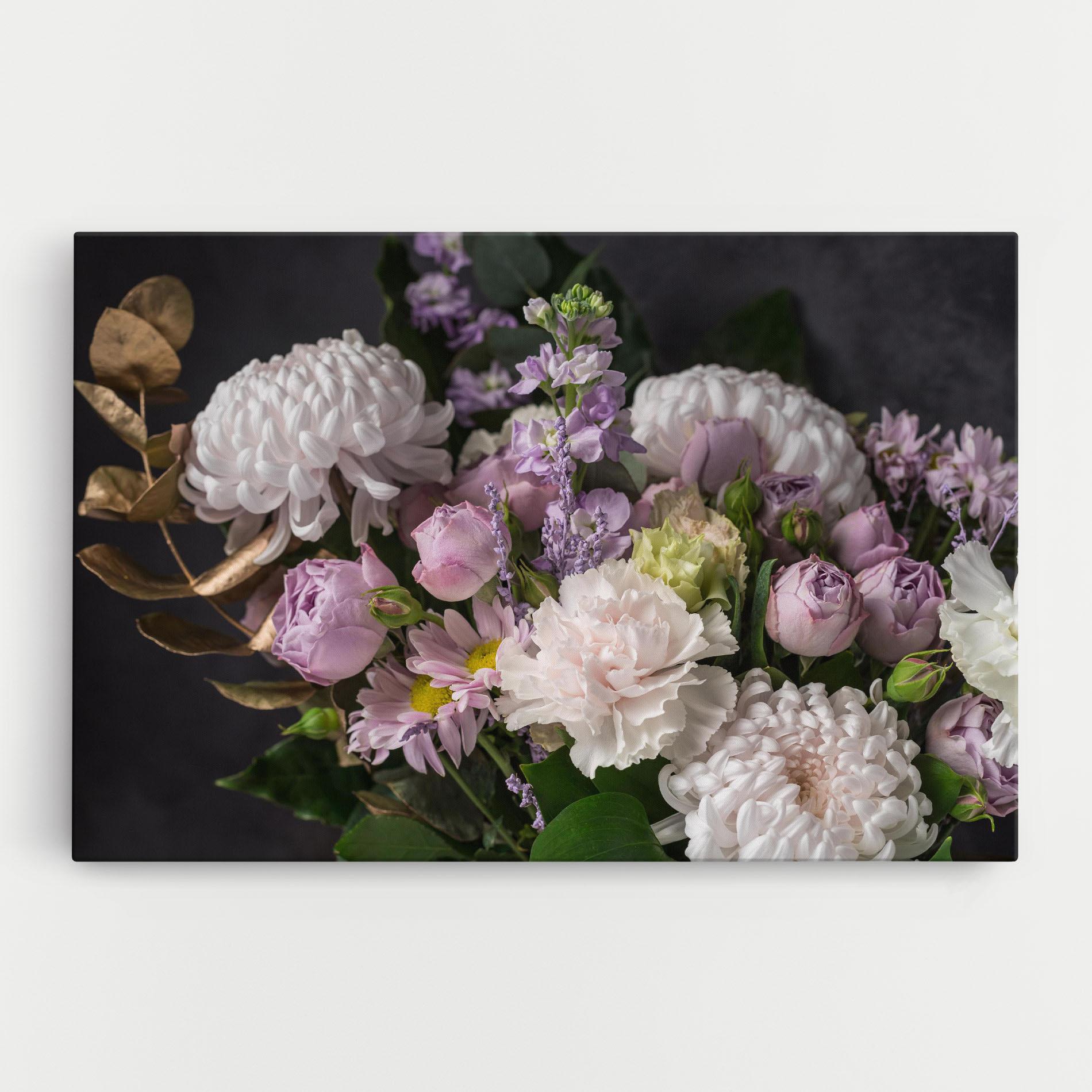 Vászonkép Pastel Purple Bouquet mockup 0