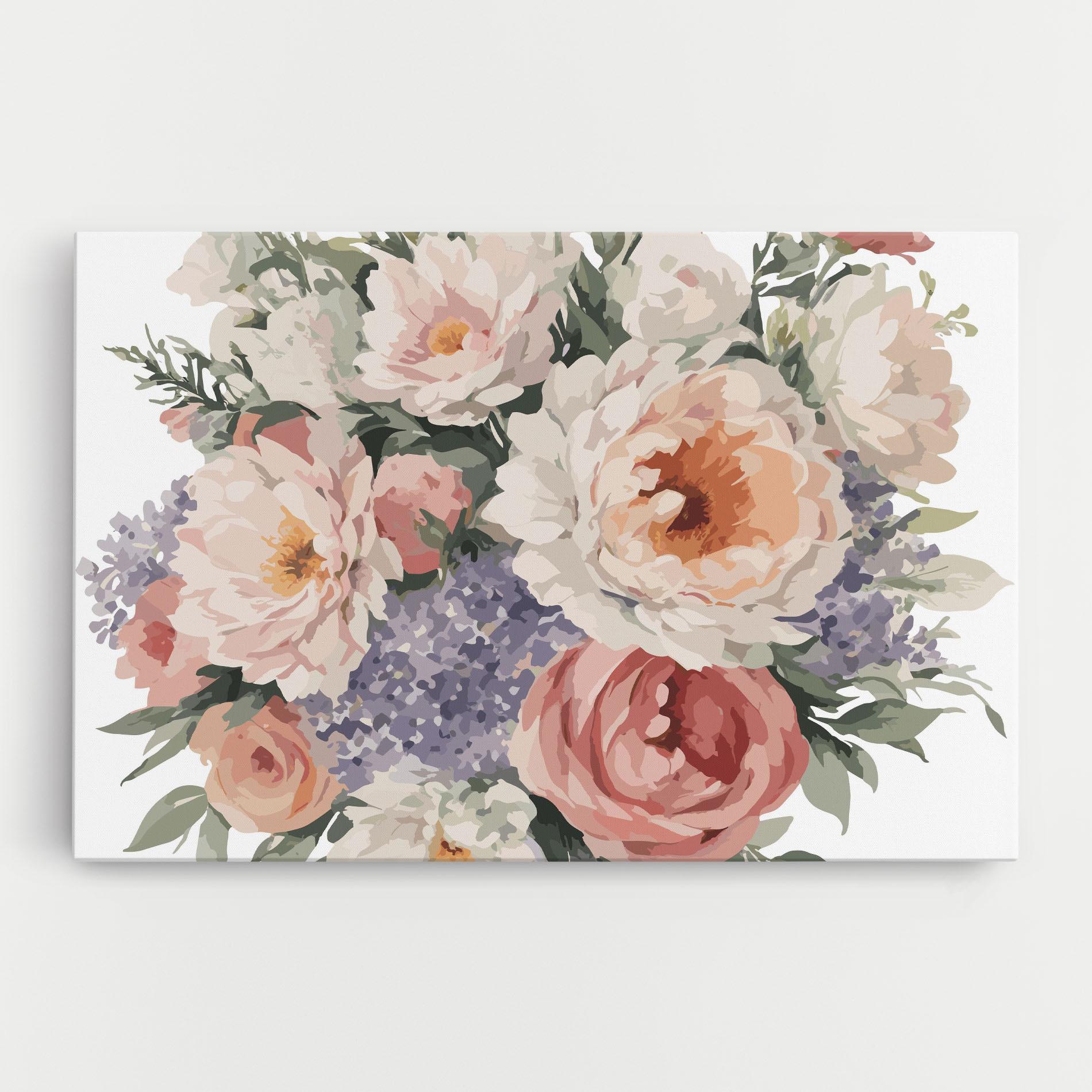 Vászonkép Pretty Watercolor Bouquet mockup 0