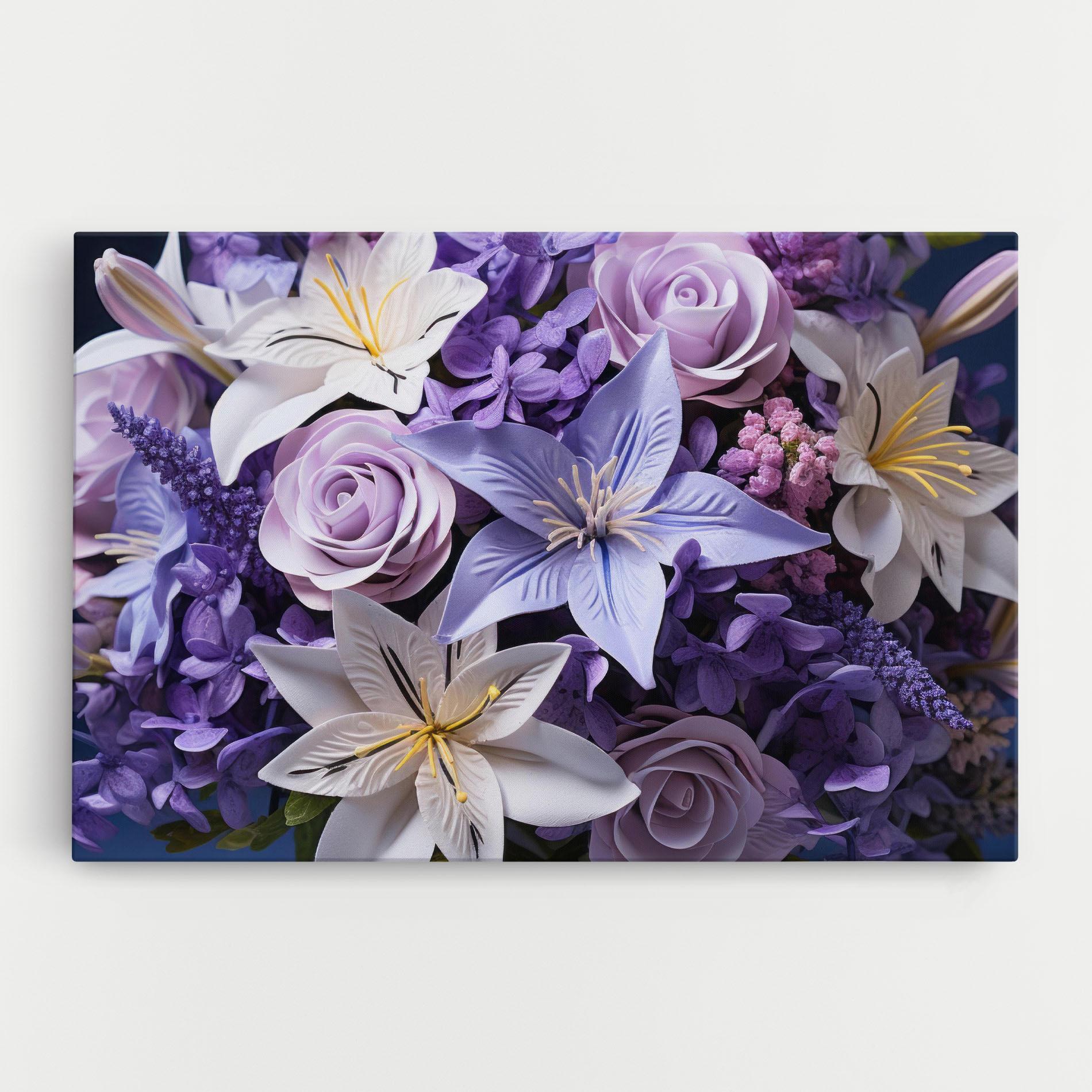 Vászonkép Purple Cute Bouquet mockup 0