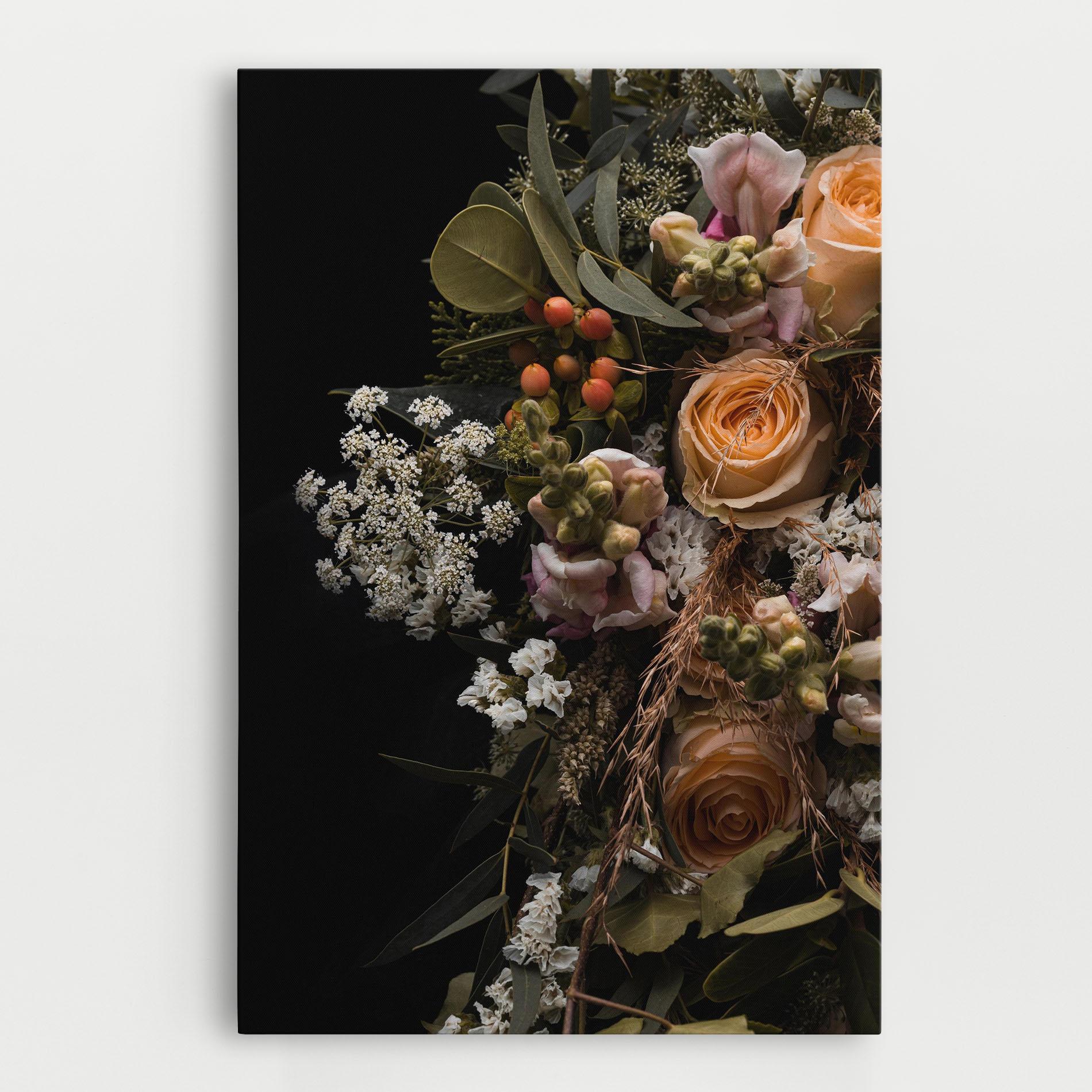 Vászonkép Dark Flower Bouquet mockup 0