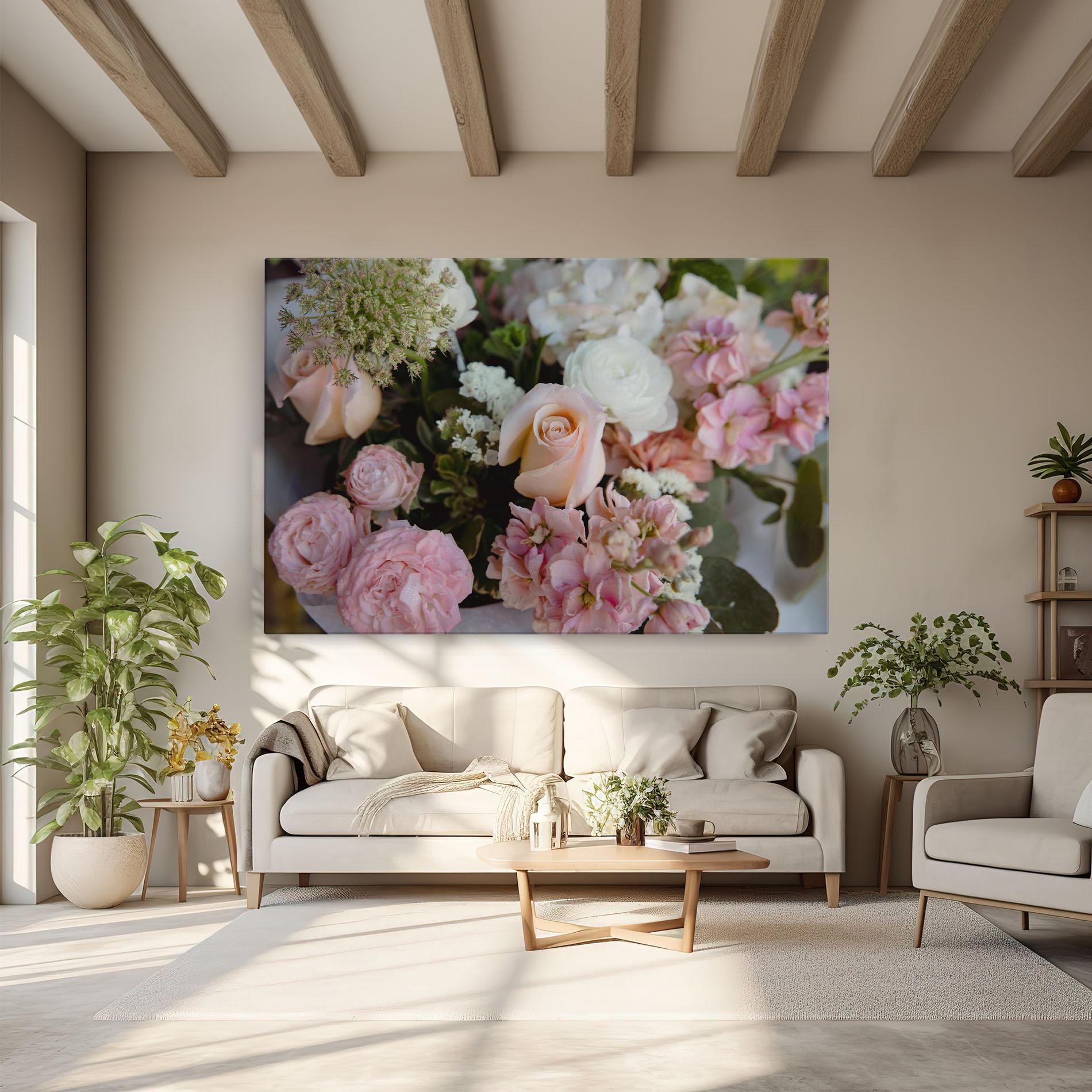 Vászonkép Beautiful Pink Pastel mockup 6