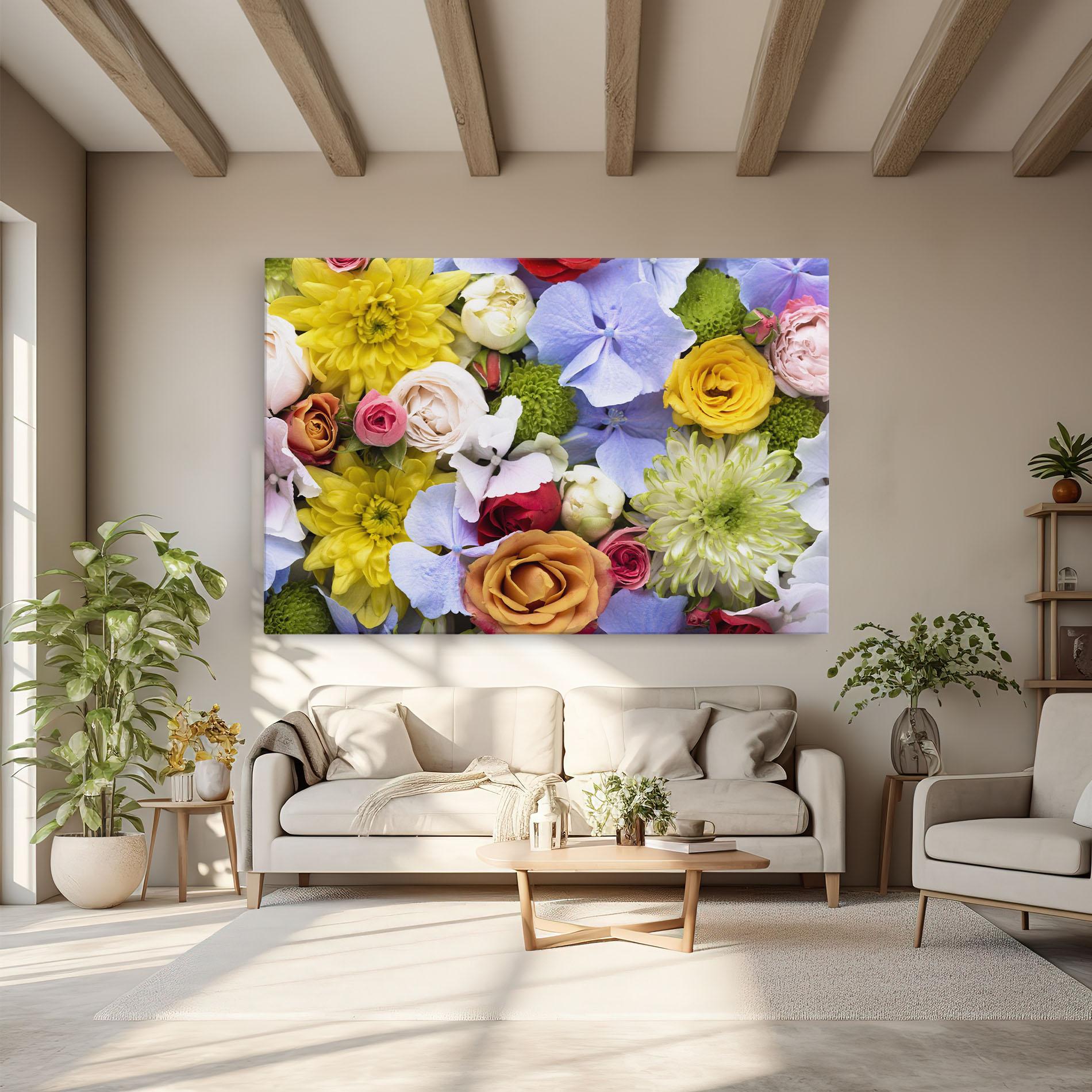 Vászonkép Color Mix Flower Bouquet mockup 6