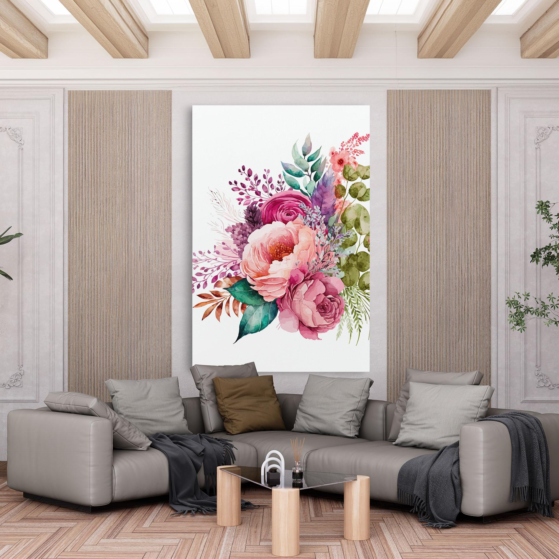 Vászonkép Bouquet Of Pink Roses mockup 6