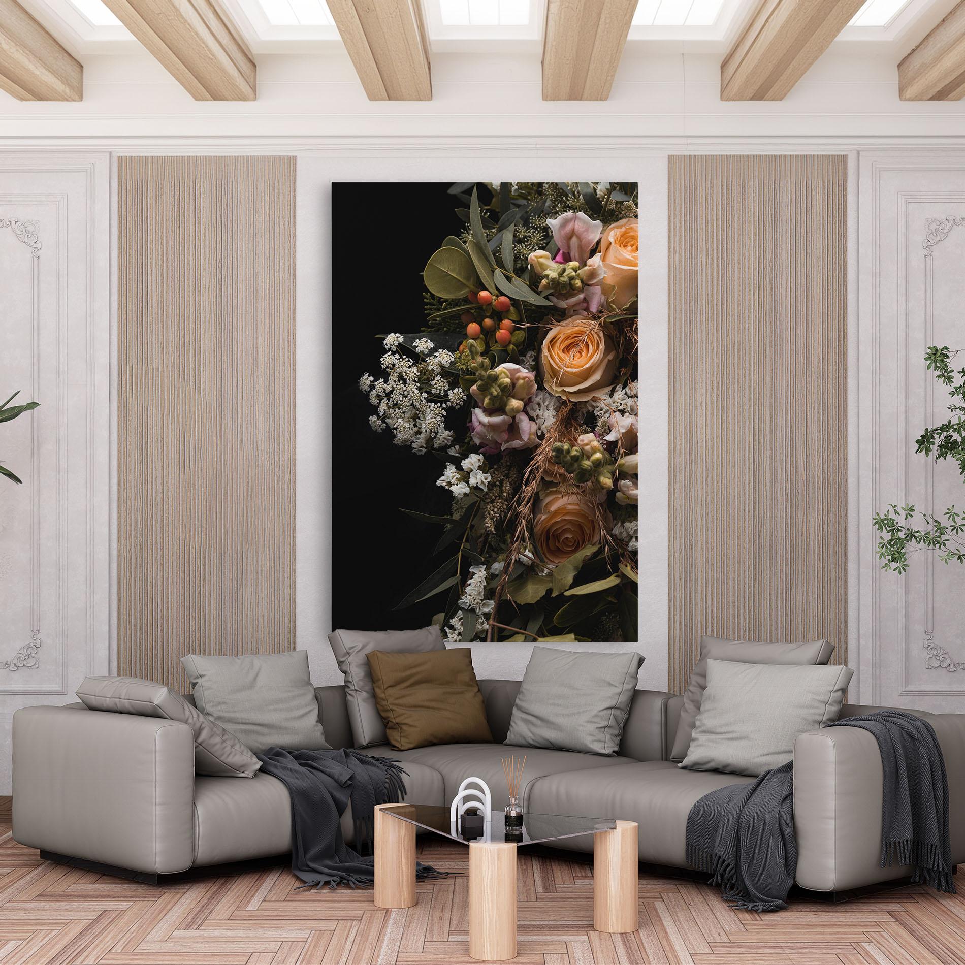 Vászonkép Dark Flower Bouquet mockup 6