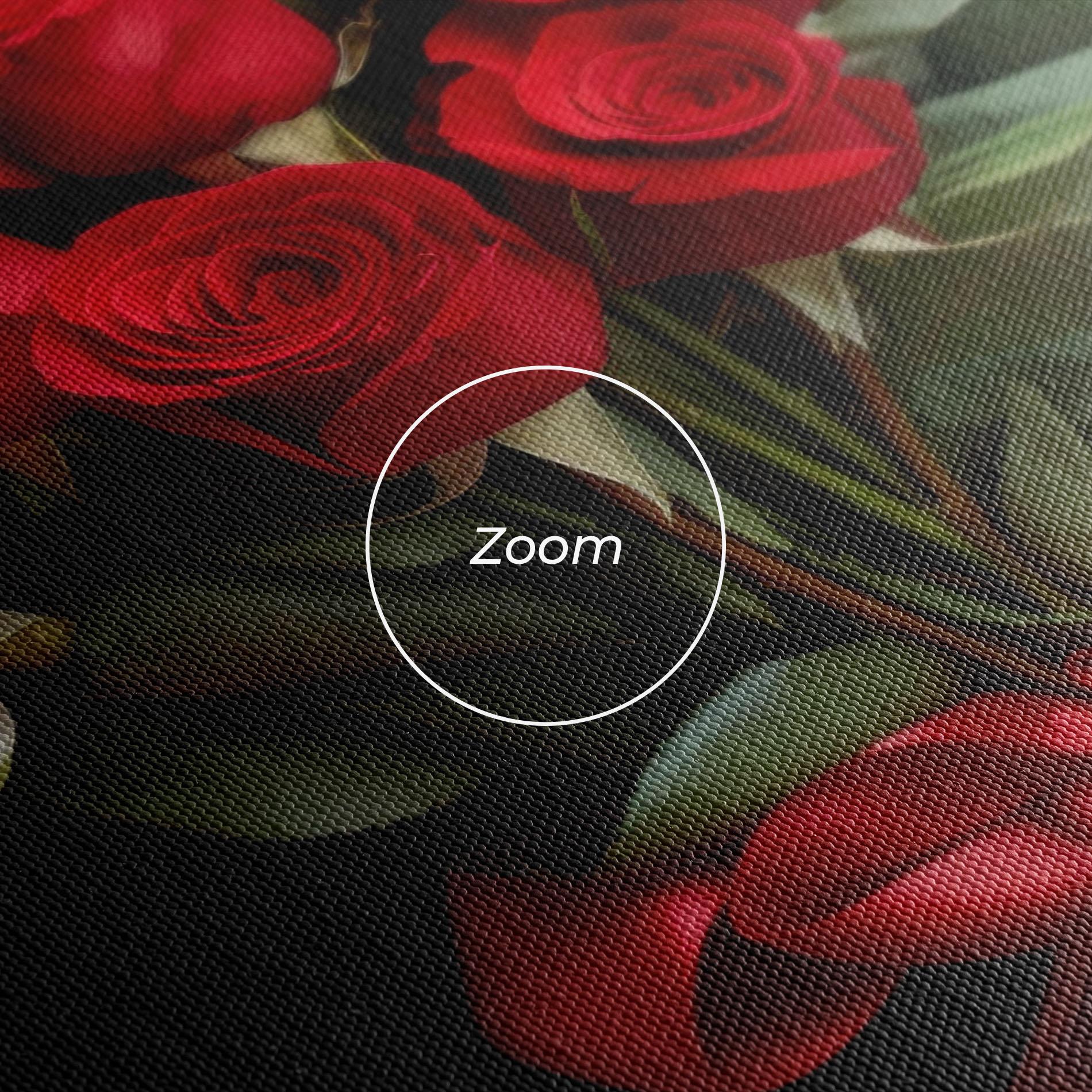 Vászonkép Beautiful Red Roses Bouquet mockup 3