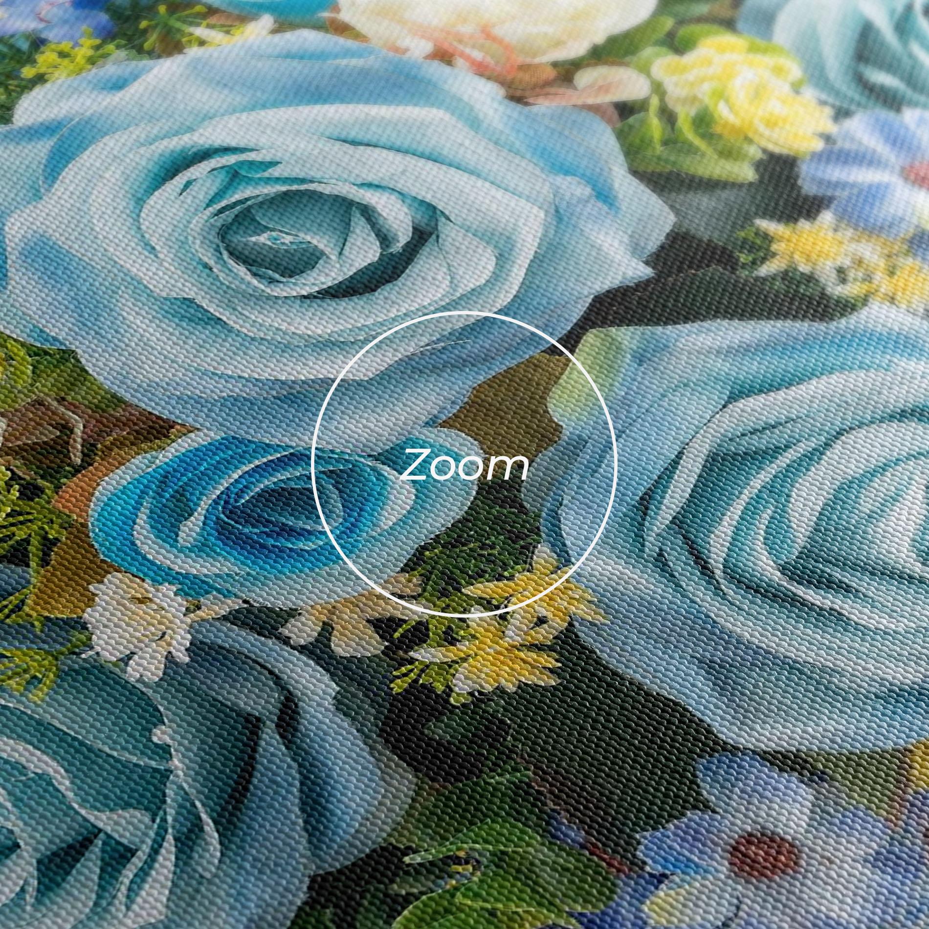 Vászonkép Blue Roses Bouquet mockup 3