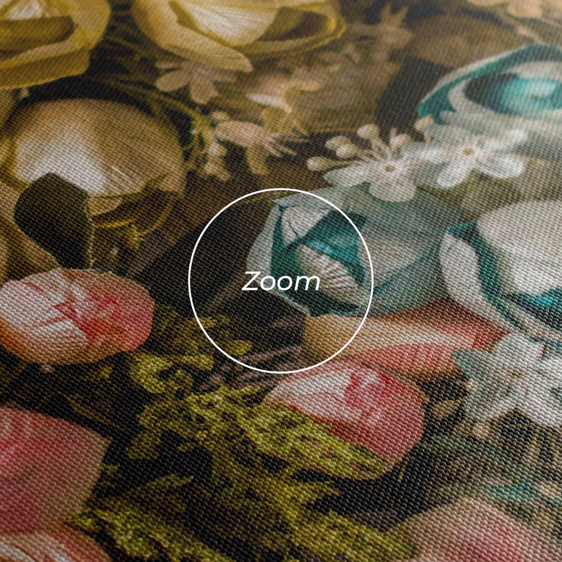 Vászonkép Fake Flowers Wall mockup 3