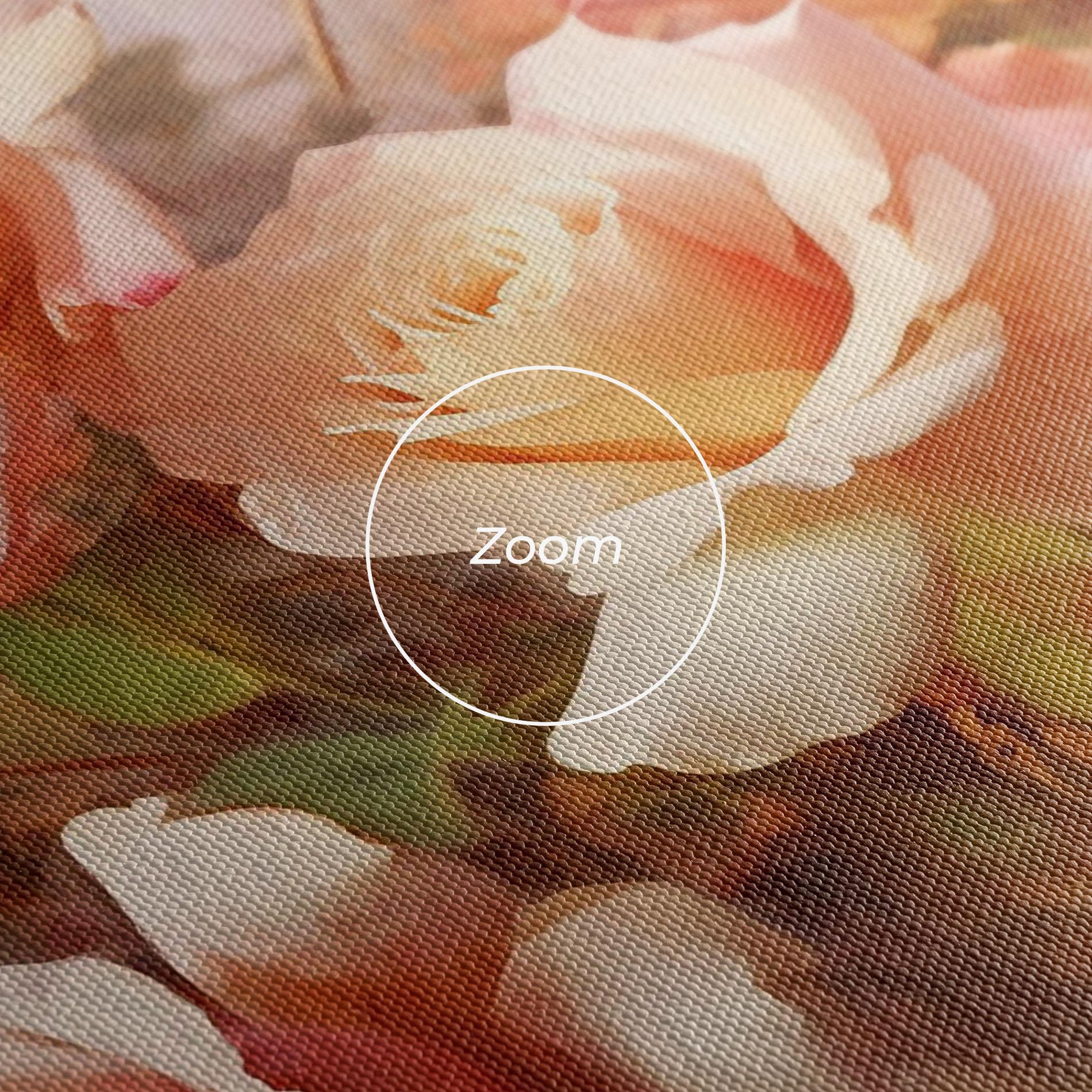 Vászonkép Roses Bouquet Painting mockup 3