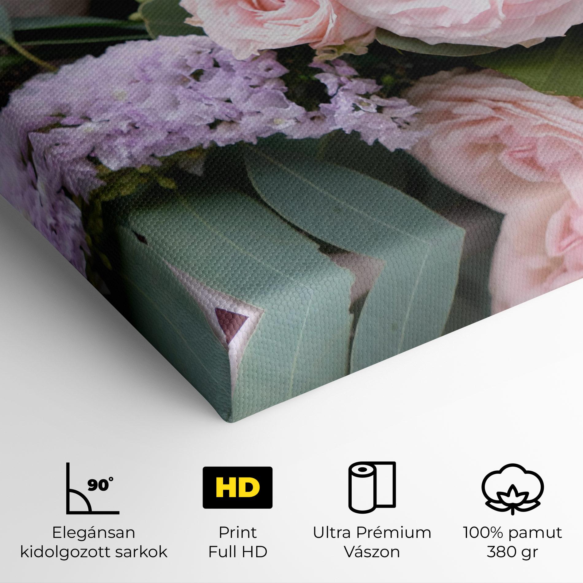 Vászonkép Beautiful Pink Roses mockup 4